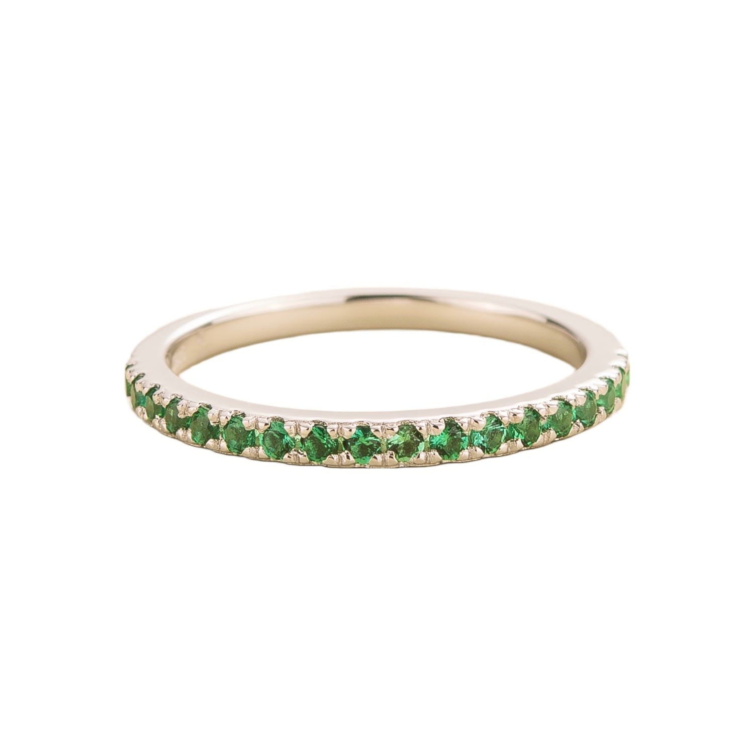 Salto White Gold Ring Set With Emerald