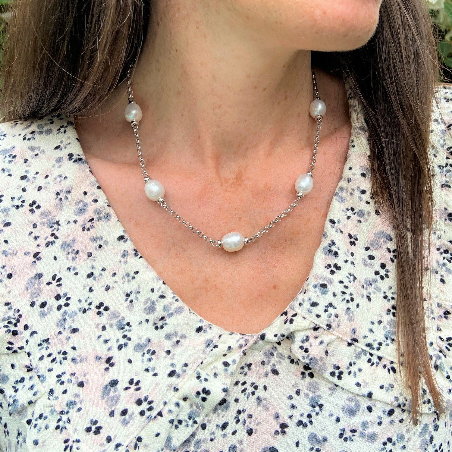 Courtfield Freshwater Pearl & Sterling Silver Necklace