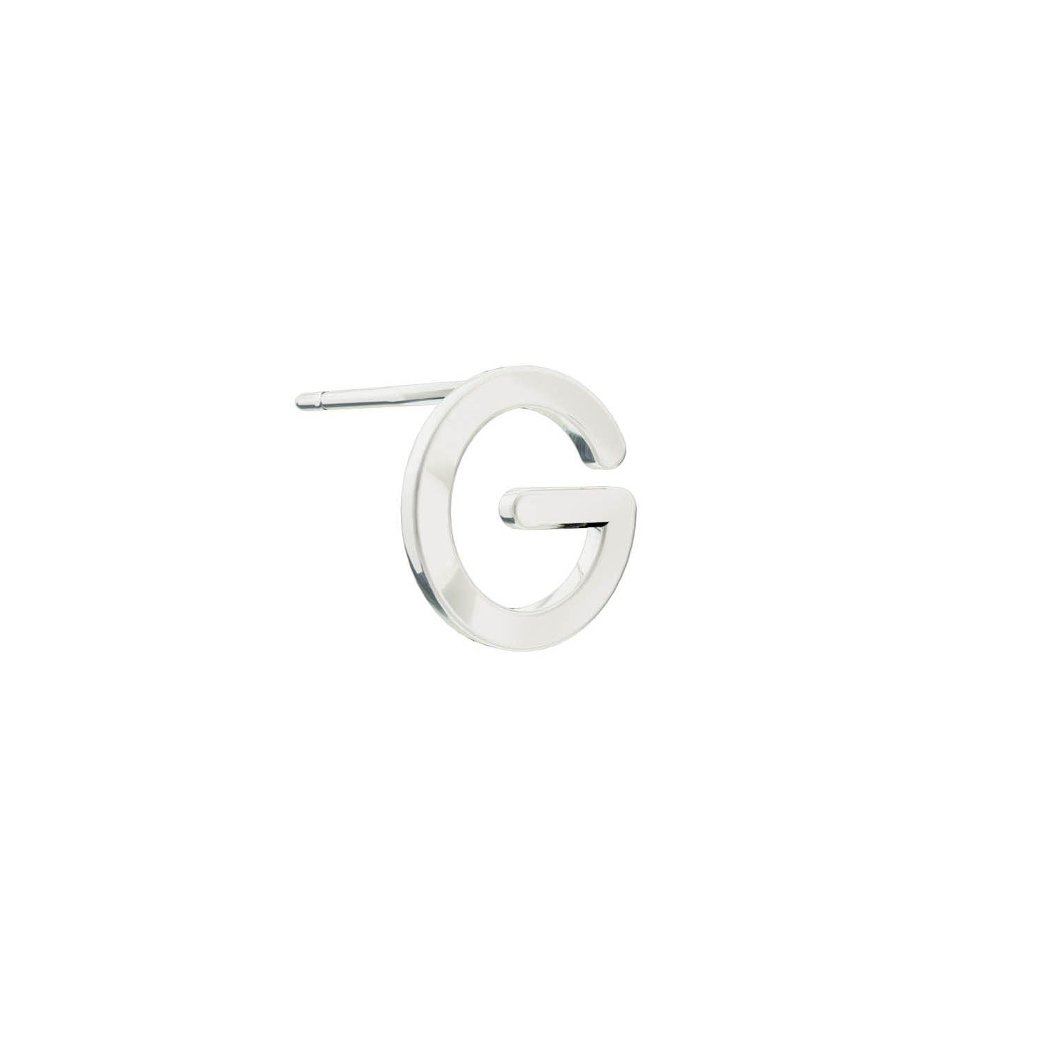 Alphabet Stud Earring - Silver