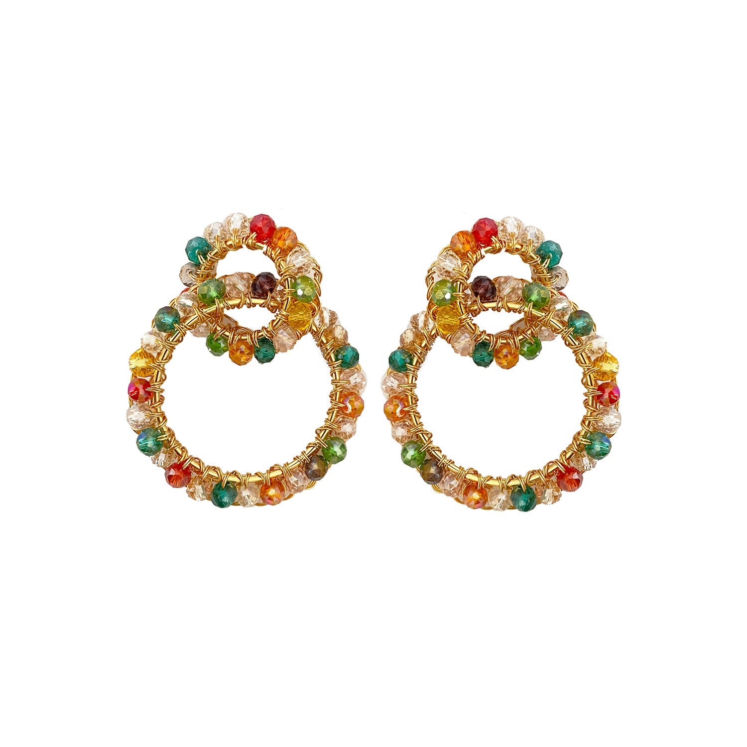 Multi & Color Ellie Handmade Crochet Earrings