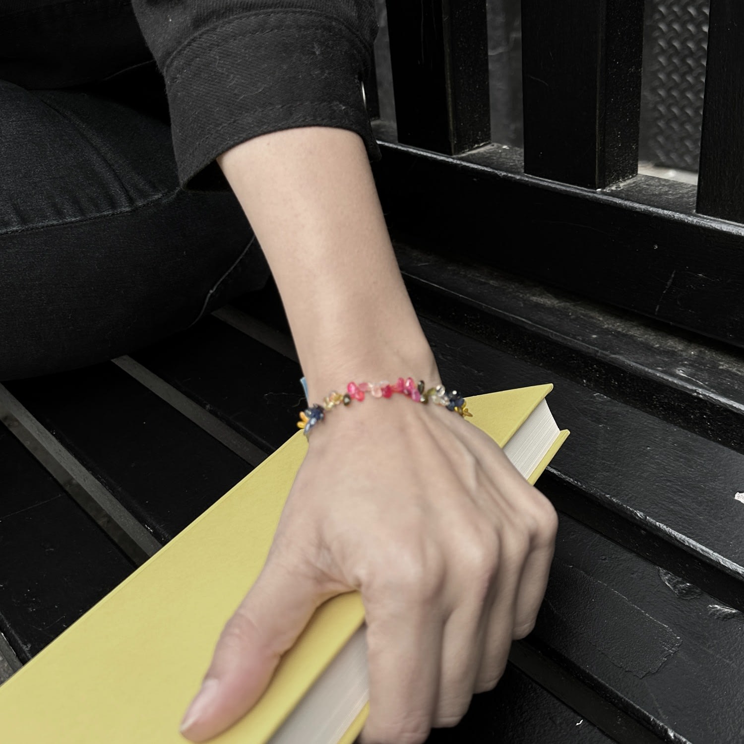 Multi-Color Sapphire Gold Bracelet