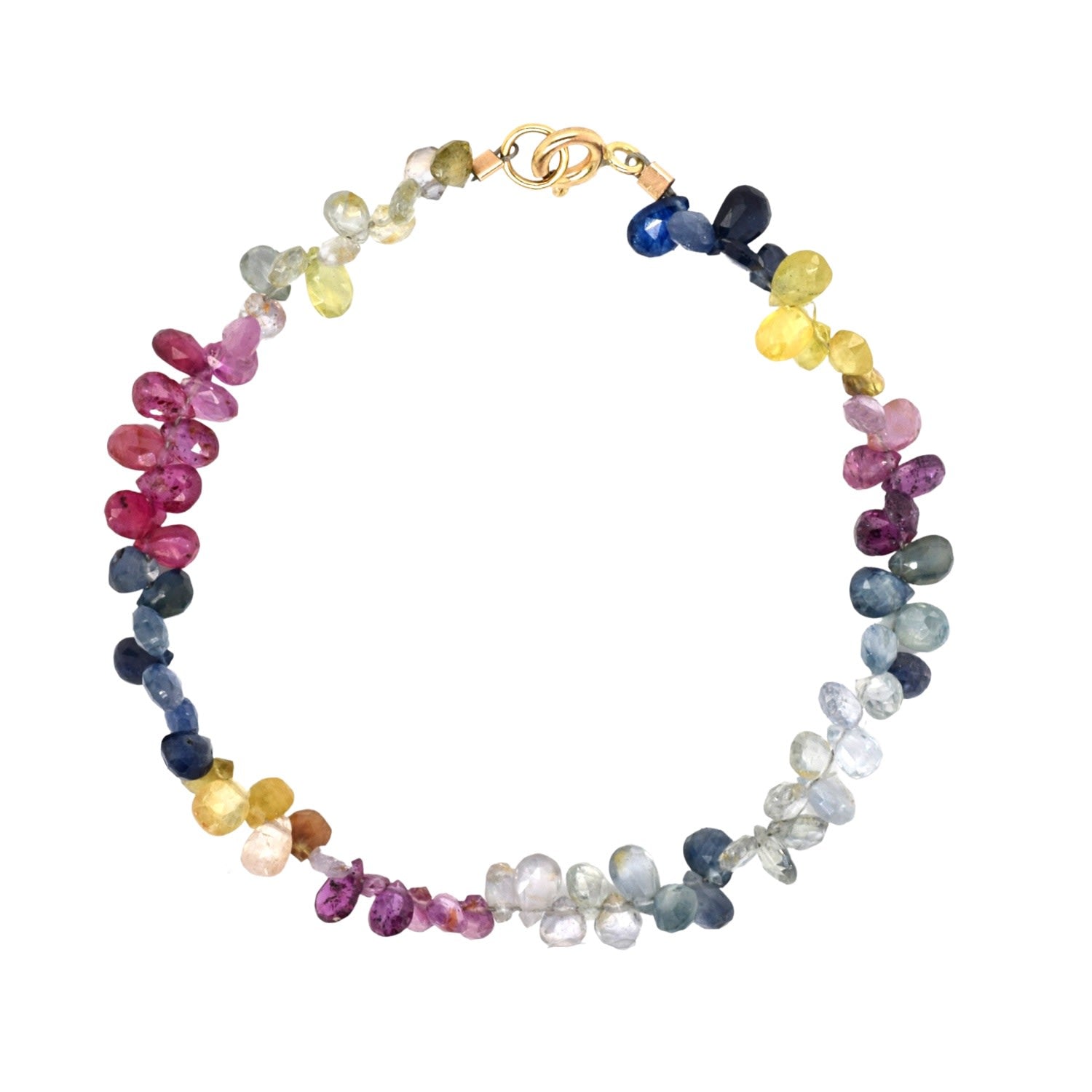 Multi-Color Sapphire Gold Bracelet