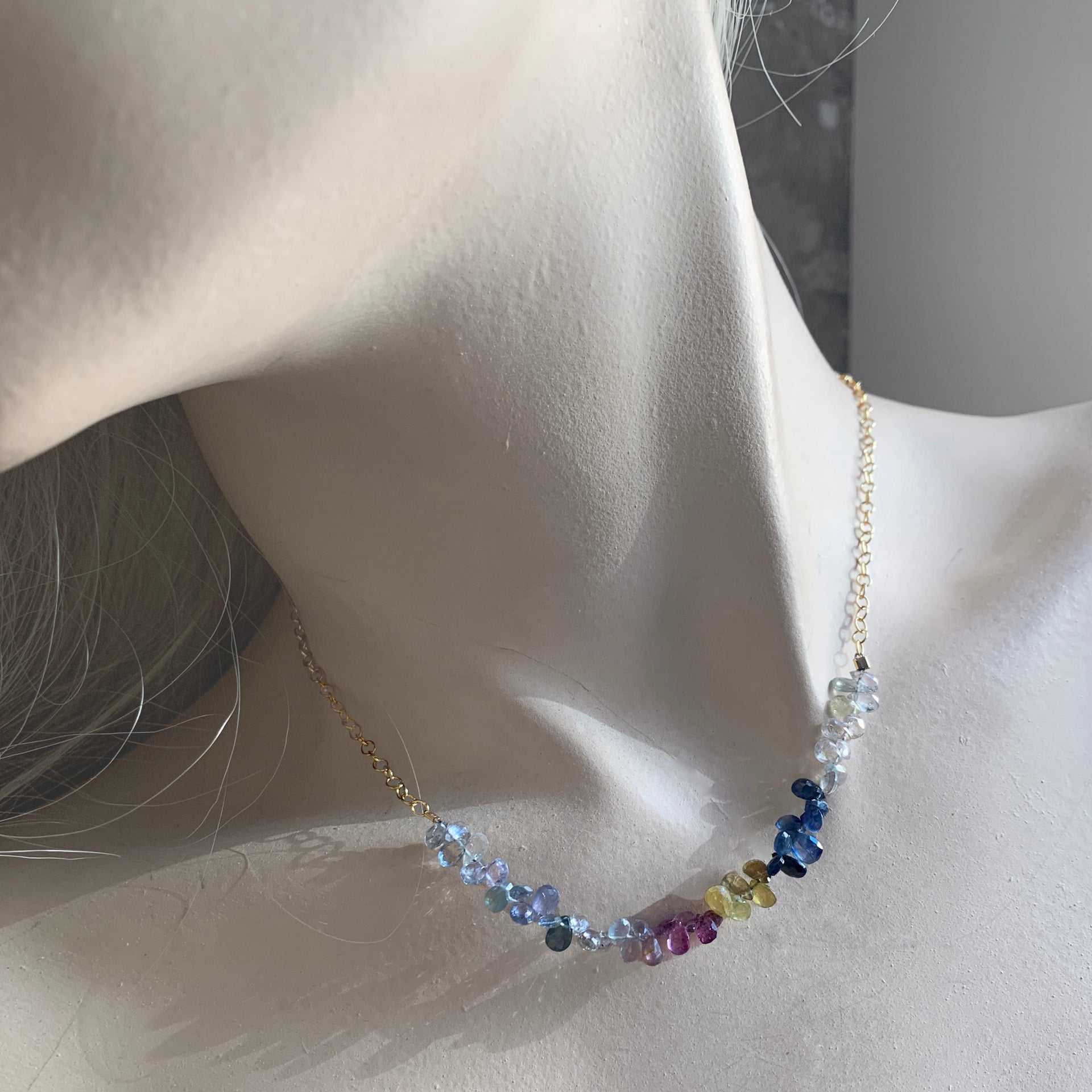 Multi Color Sapphire Necklace