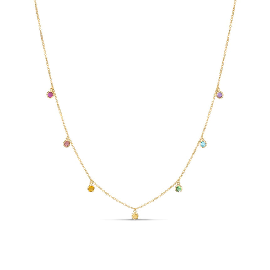 Multi Colored Gemstone Necklace