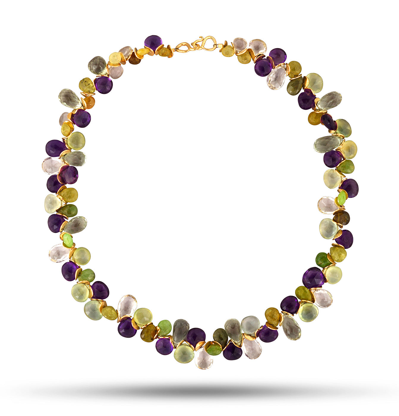 Multi-Gem Gold Signature Necklace