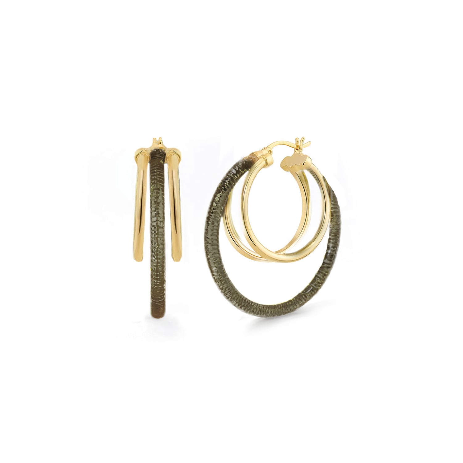 Multi Hoop Earrings In Blackberry