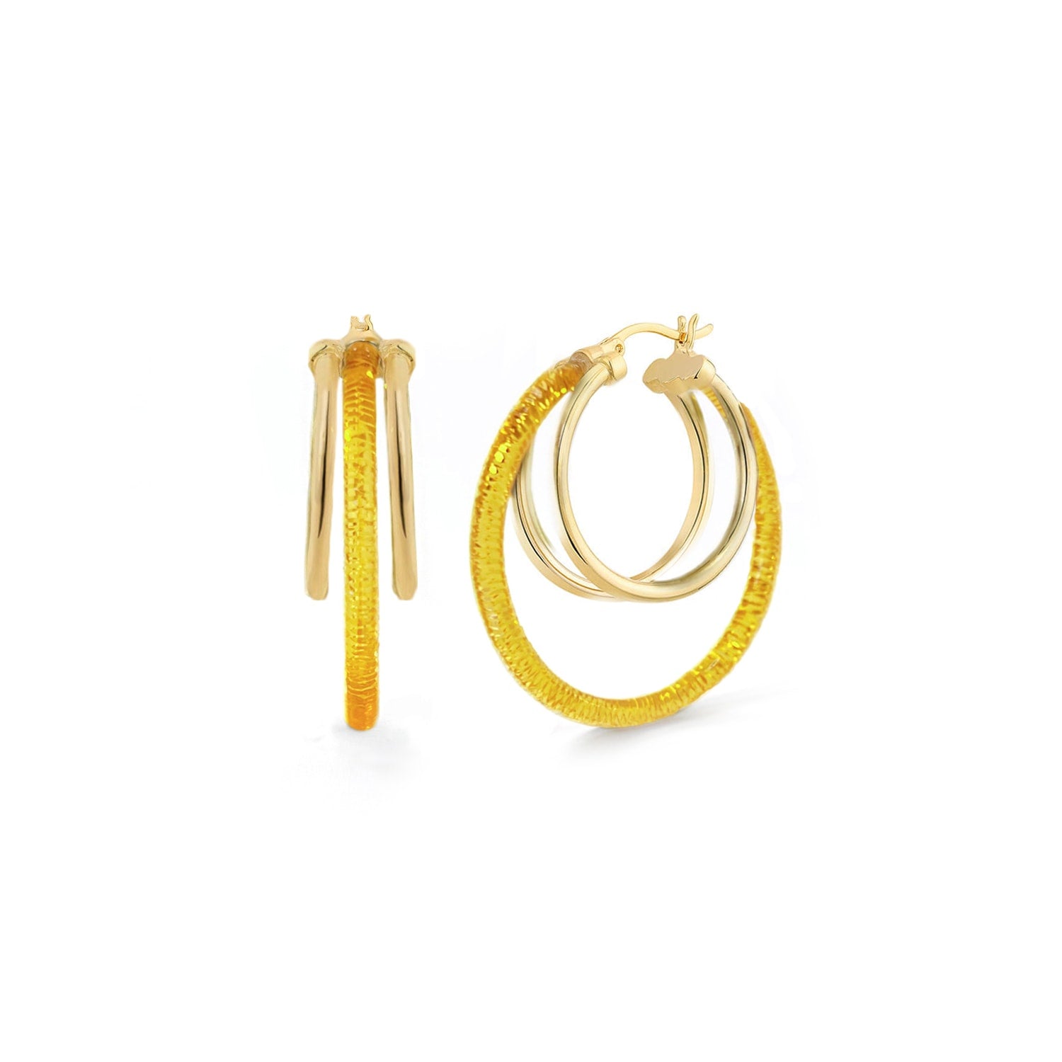 Multi Hoop Earrings In Honey