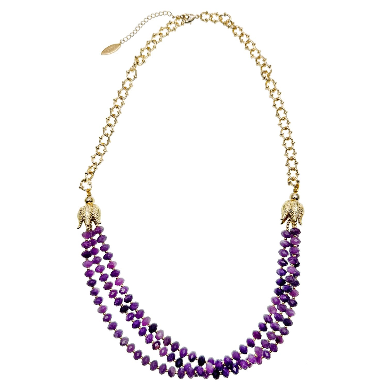 Multi-Layers Amethyst Necklace