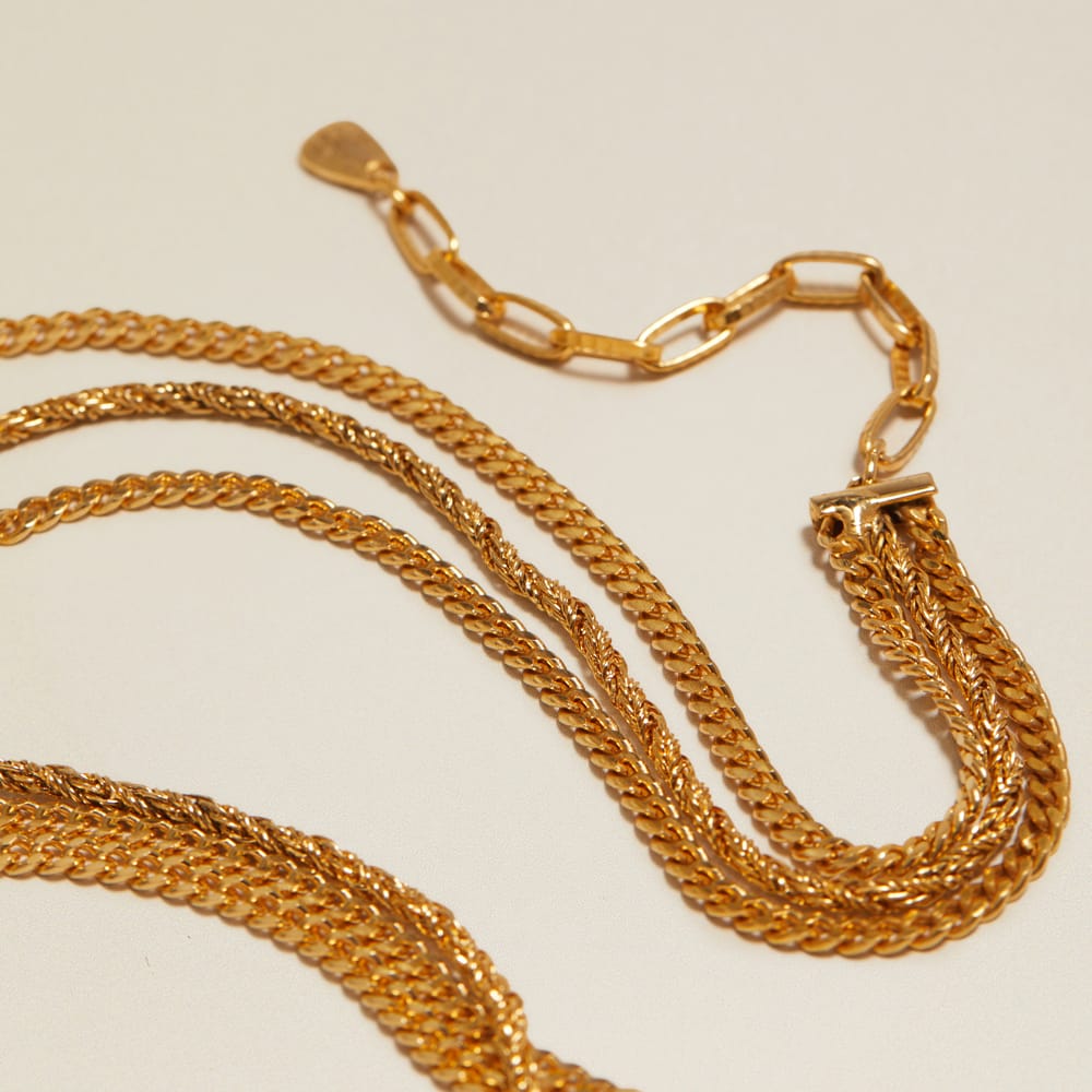 Vintage Multi-Row Chain Necklace
