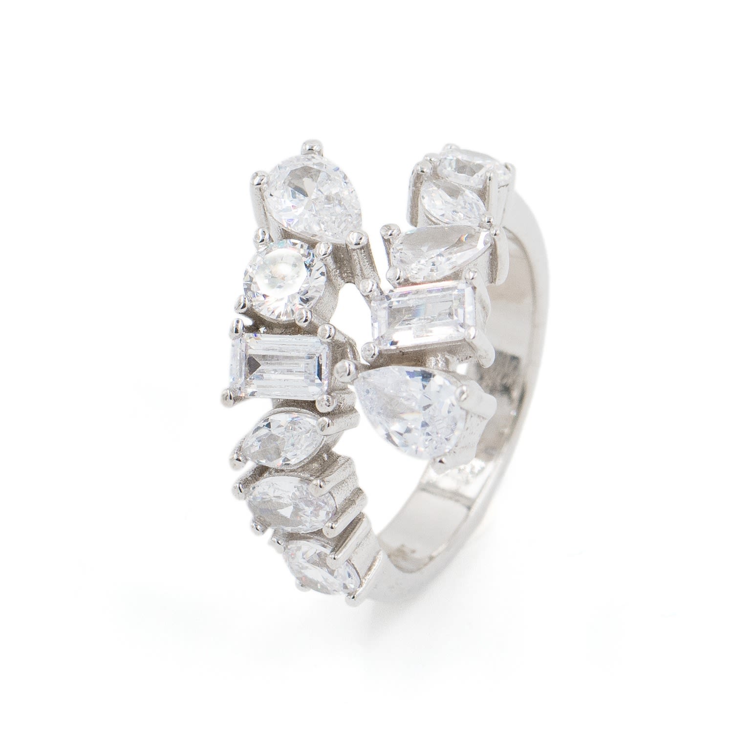 Multi Shape Coil Ring - Silver