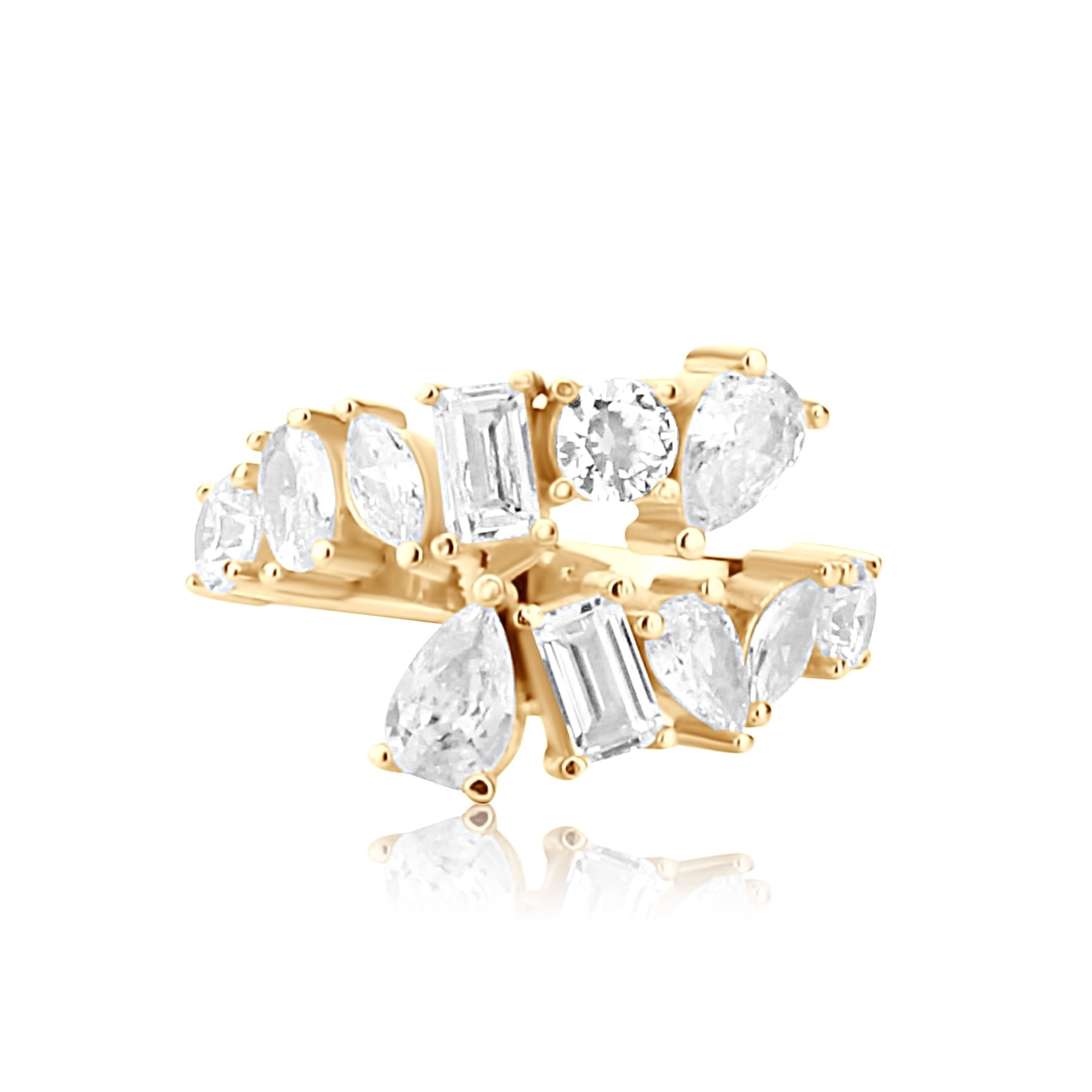 Multi Shape Coil Ring - Gold