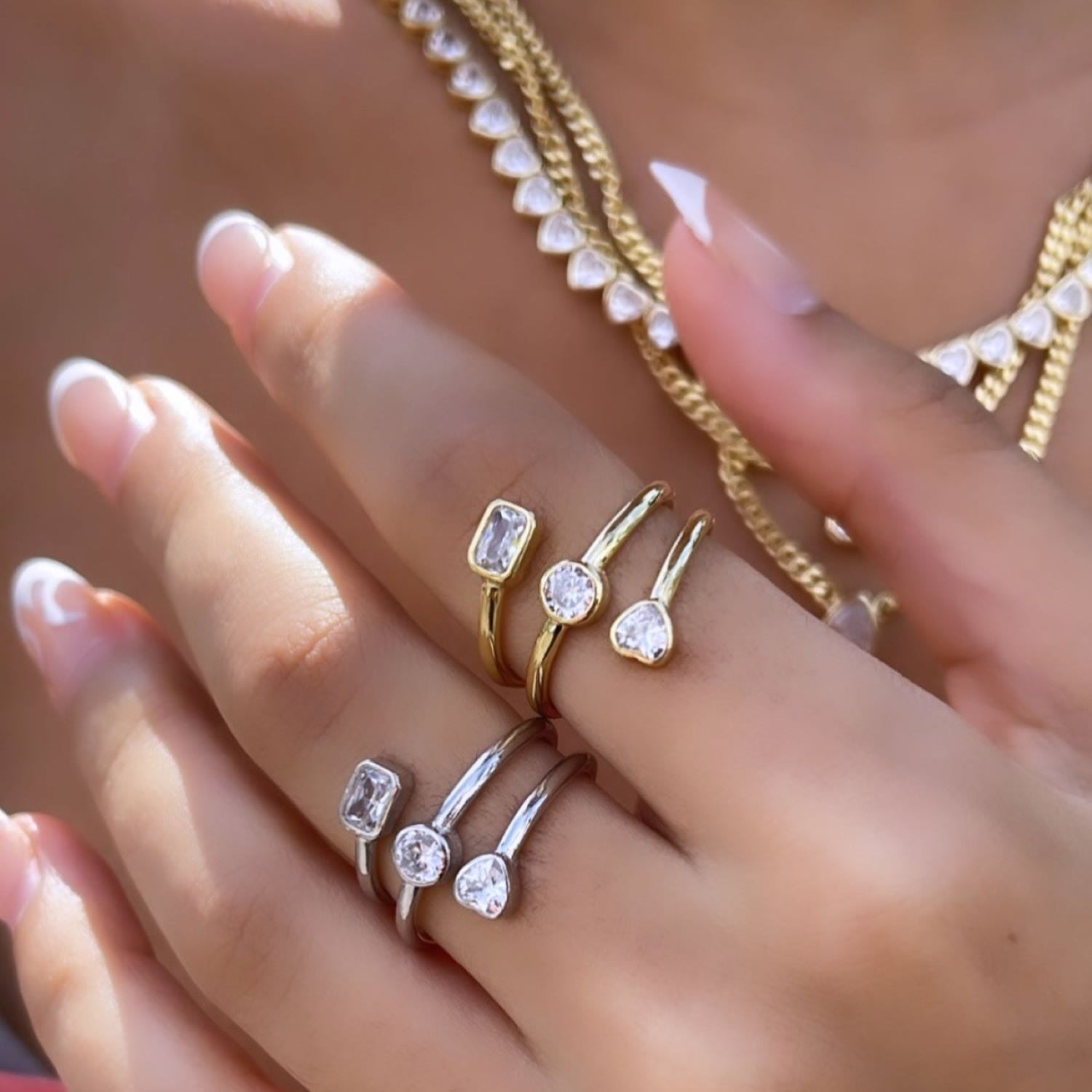Multi Shape Spiral Ring - Silver