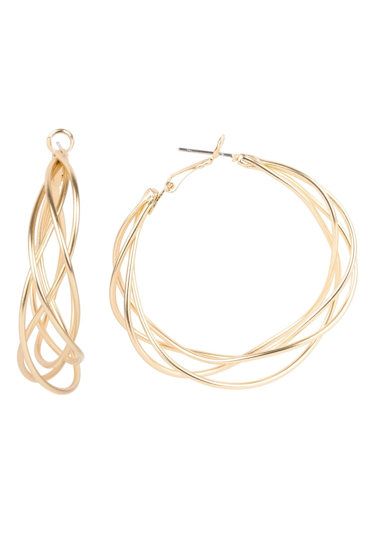 Multi Surface Hoop Earring