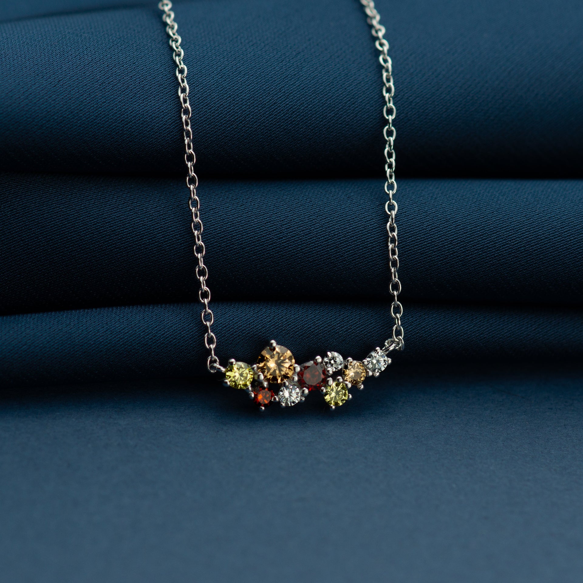 Multicoloured Sterling Silver Necklace