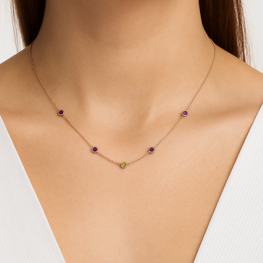 Multiple Birthstone Necklace