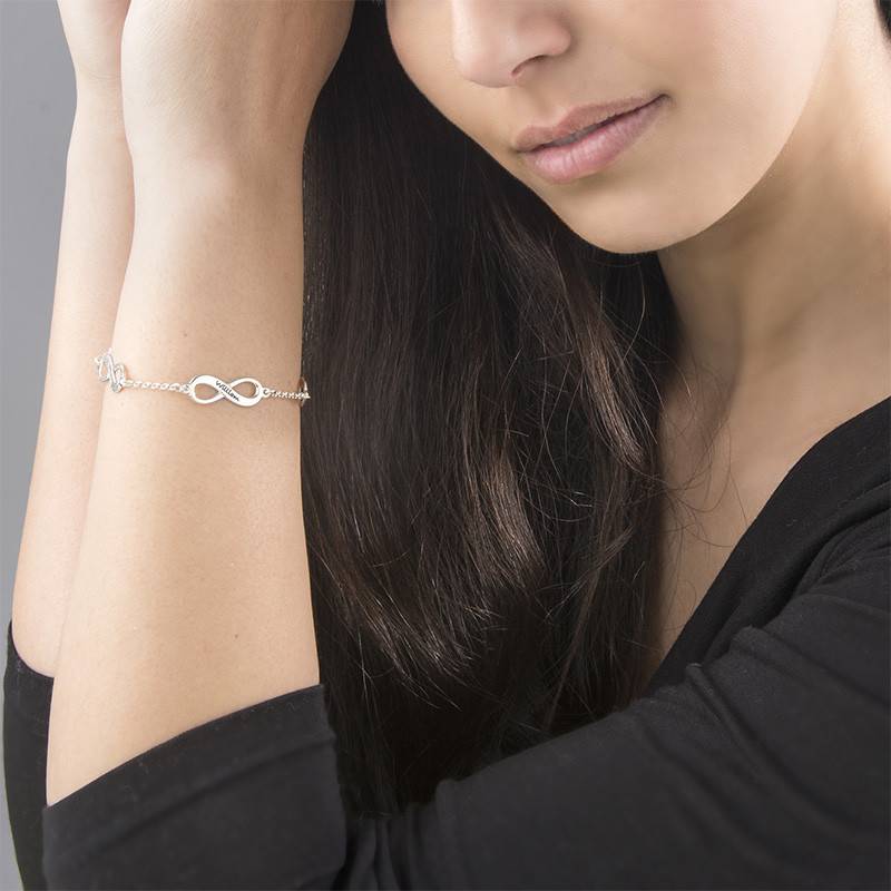 Multiple Infinity Bracelet in Silver