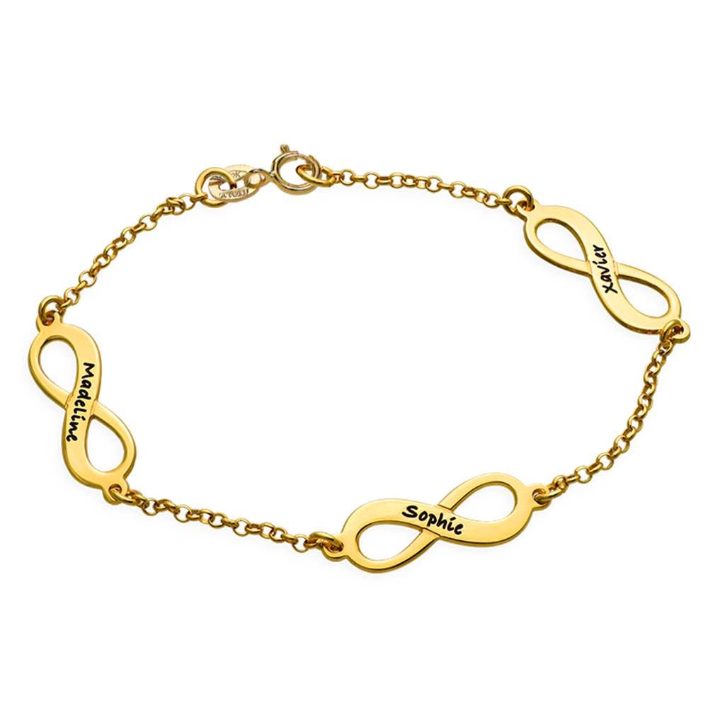 Multiple Infinity Bracelet in Gold Plating