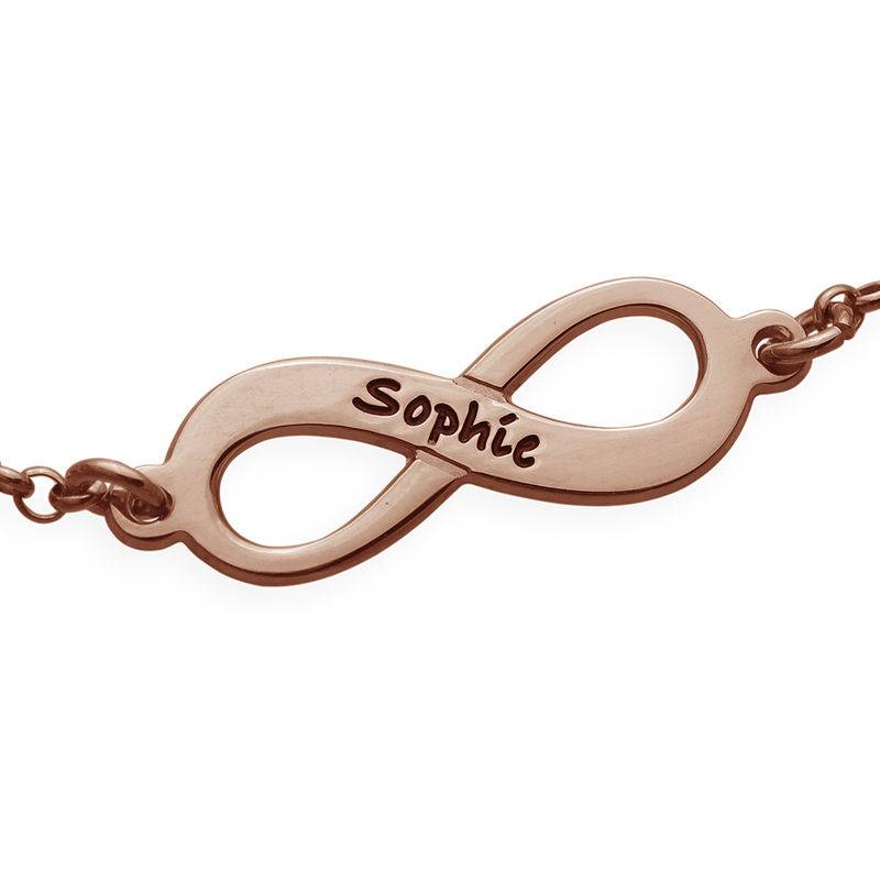 Personalized Multiple Infinity Bracelet with Rose Gold Plating