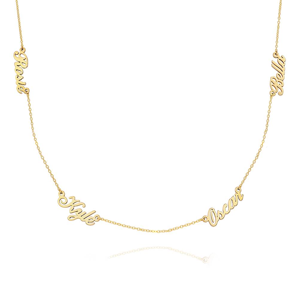 Heritage Multiple Name Necklace in 10K Solid Yellow Gold
