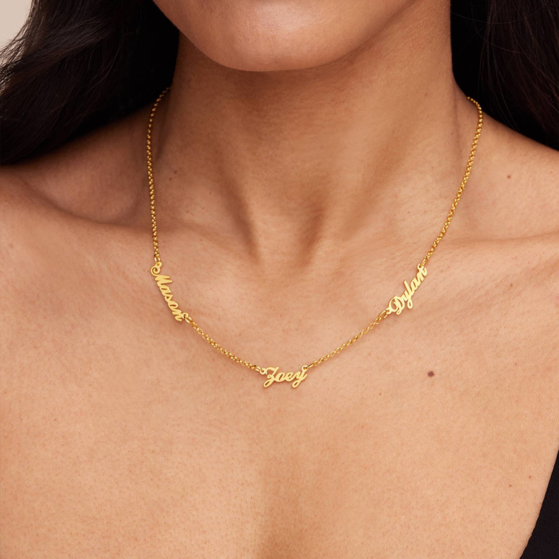 Heritage Multiple Name Necklace in Gold Plating