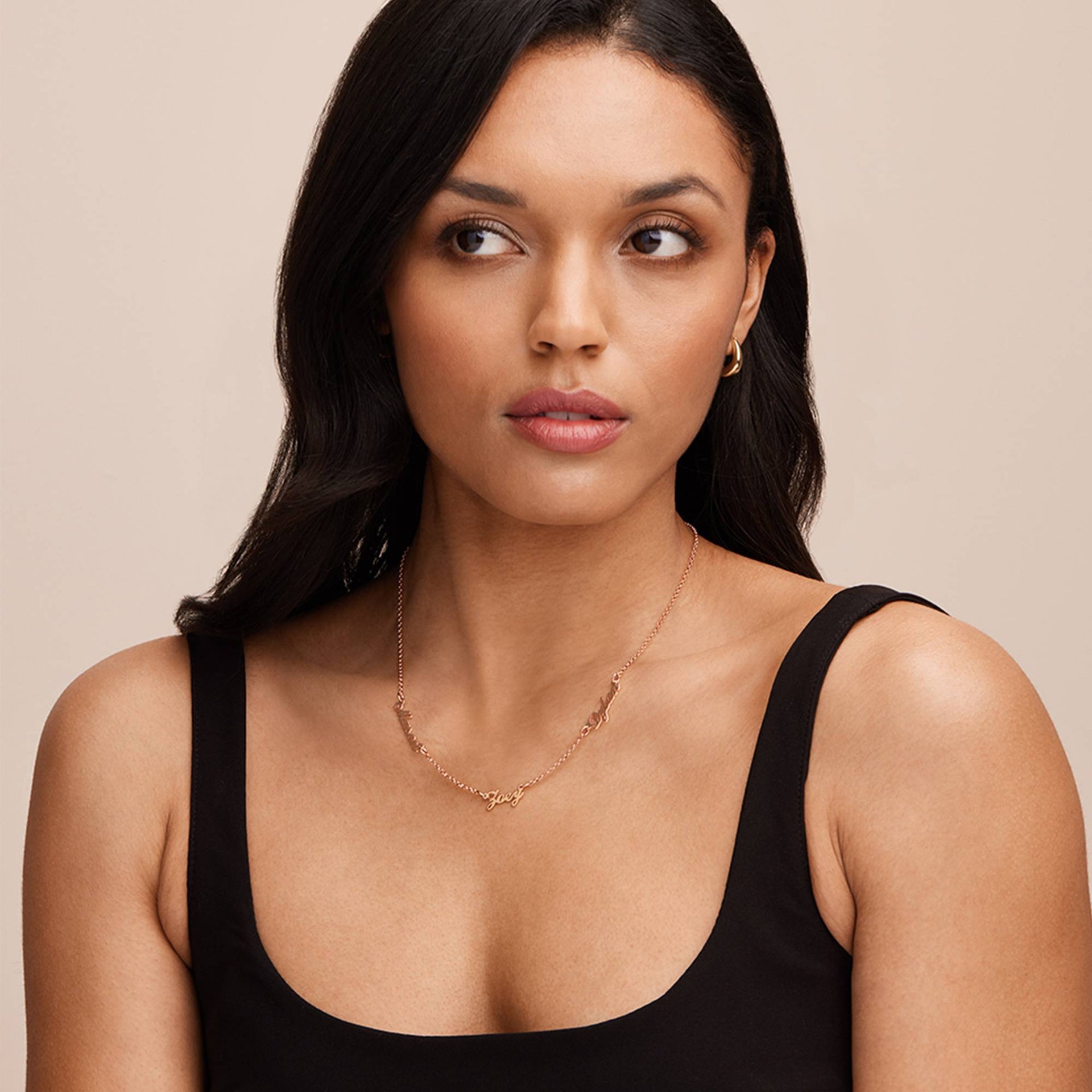 Heritage Multiple Name Necklace in 18K Rose Gold Vermeil