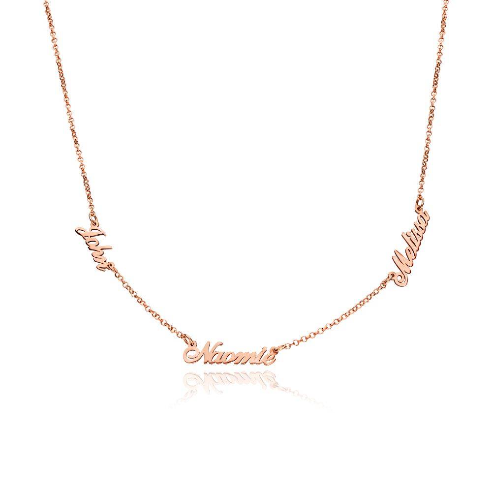 Heritage Multiple Name Necklace in 18K Rose Gold Vermeil