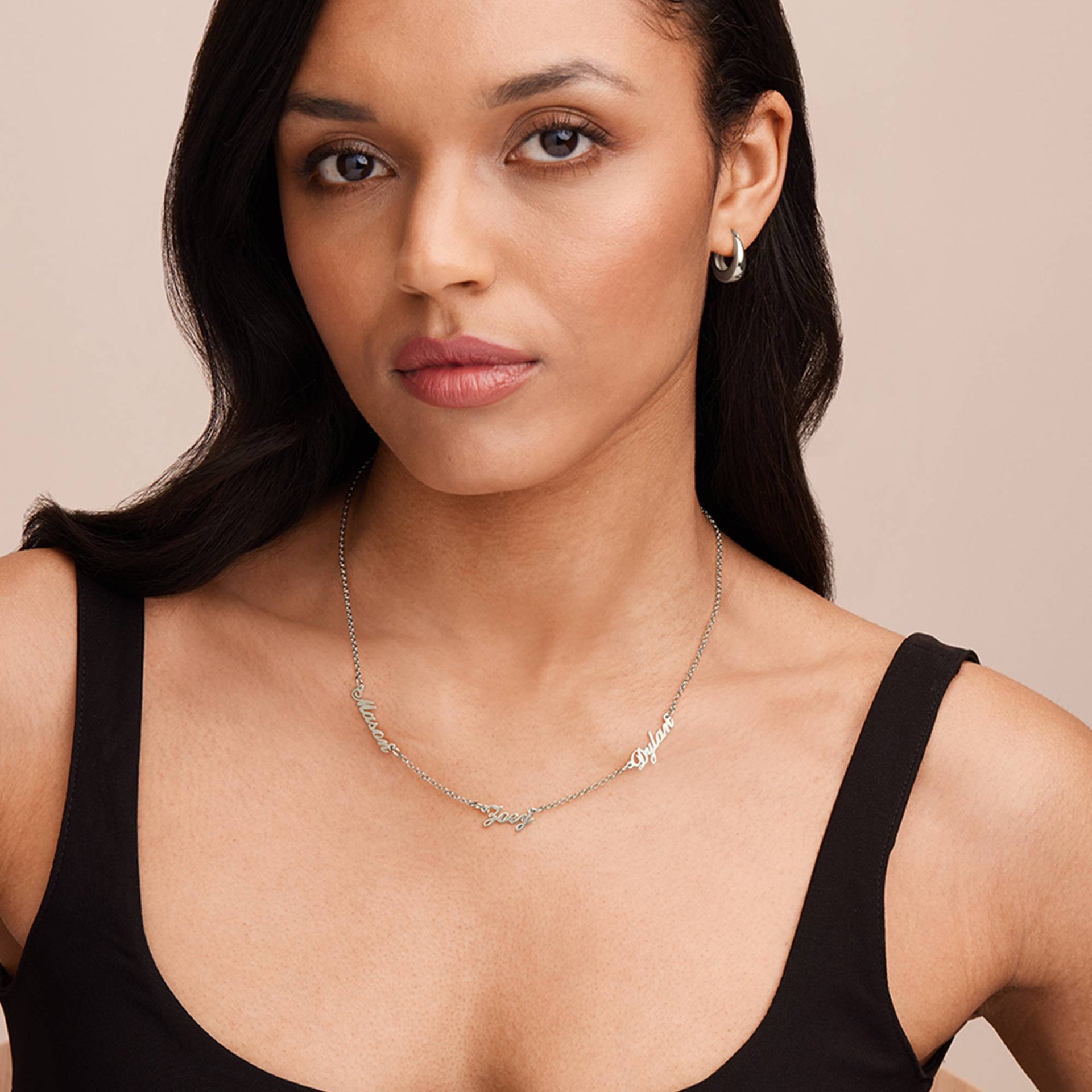 Heritage Multiple Name Necklace in Silver