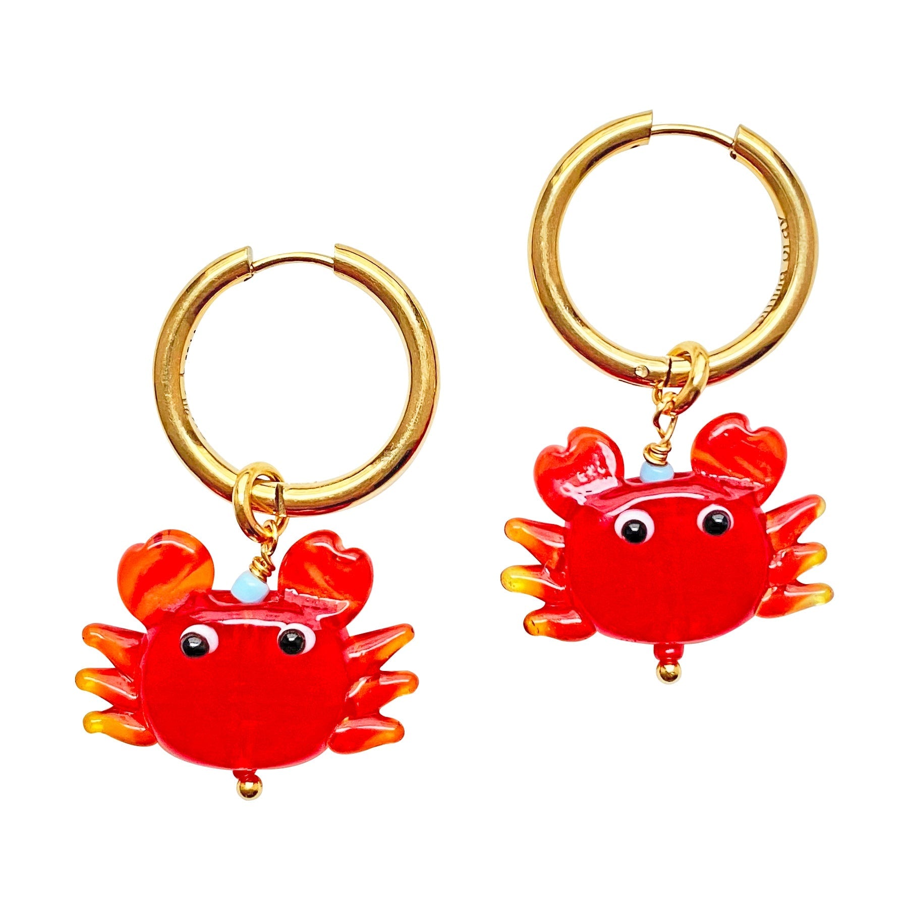 Murano Glass Earrings Holy Crab!