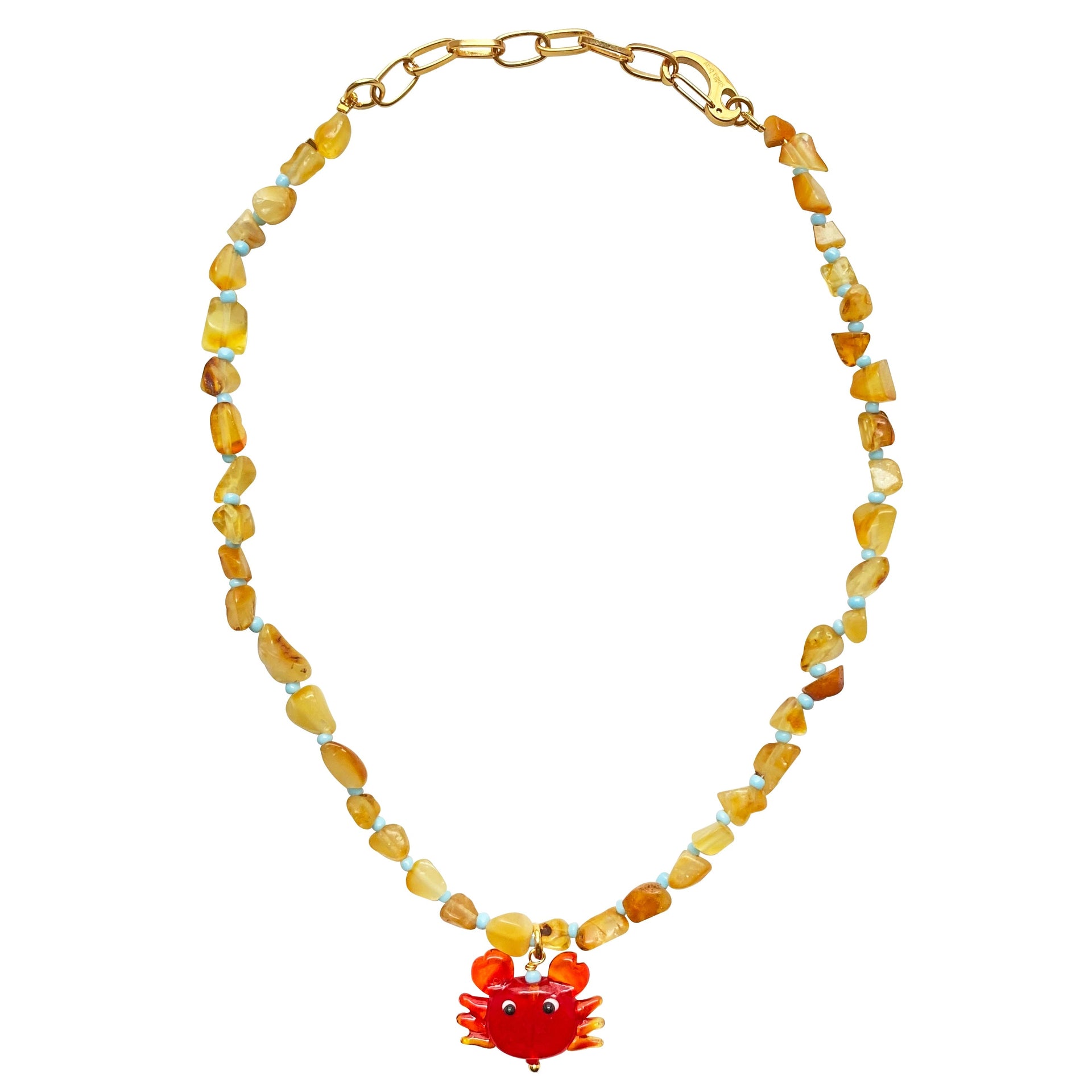 Murano Glass Necklace Holy Crab!