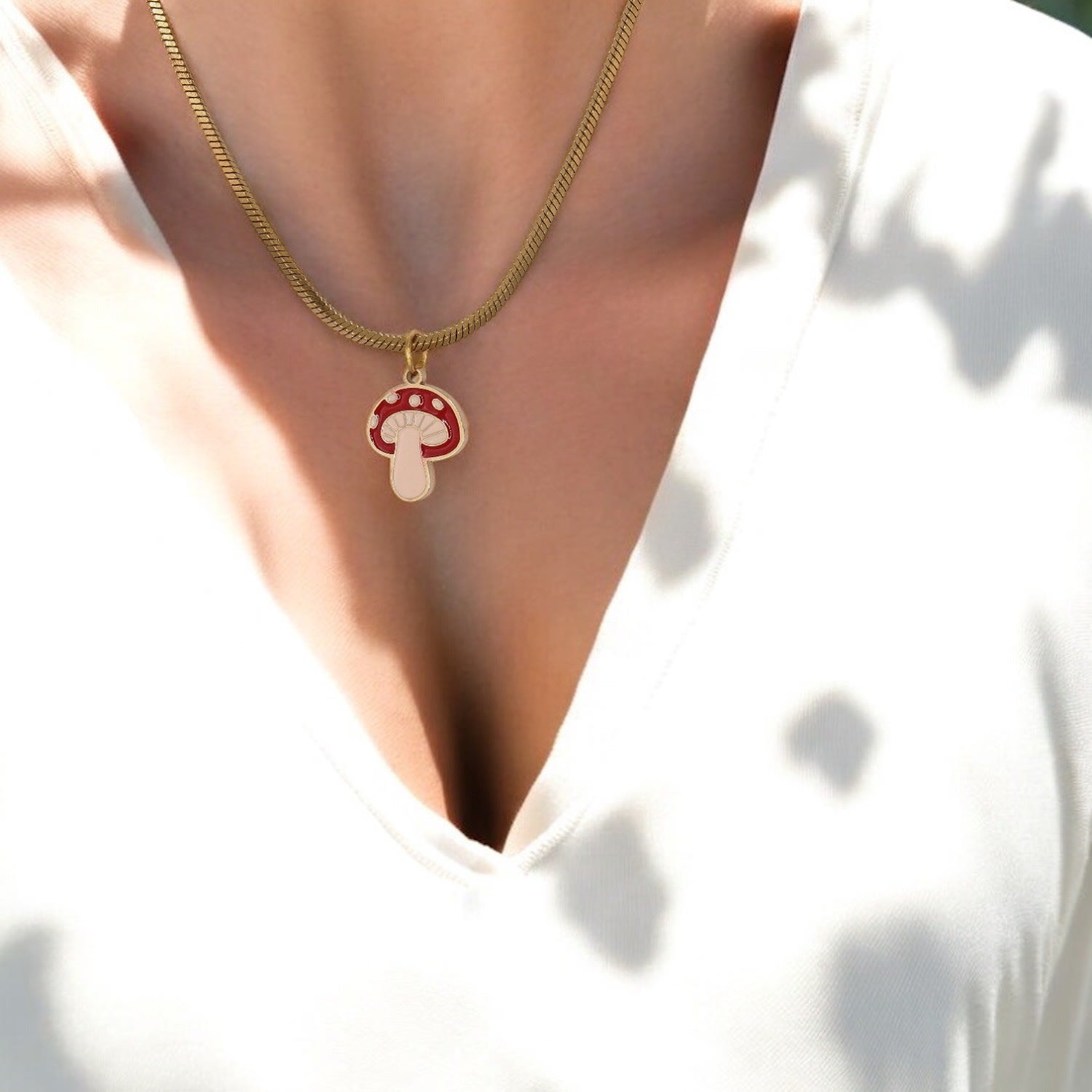 Mushroom Charm Necklace