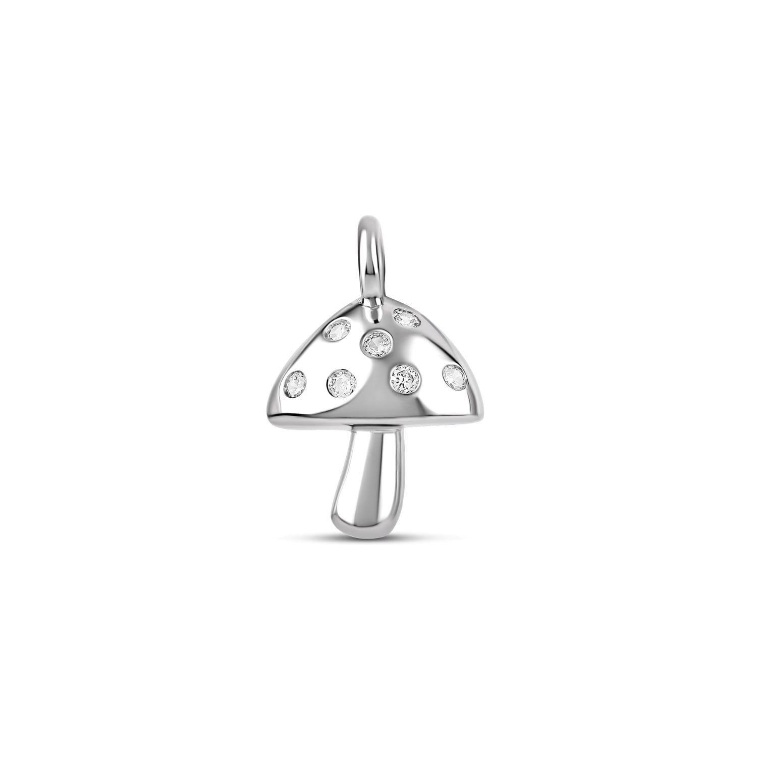Mushroom Charm - Silver