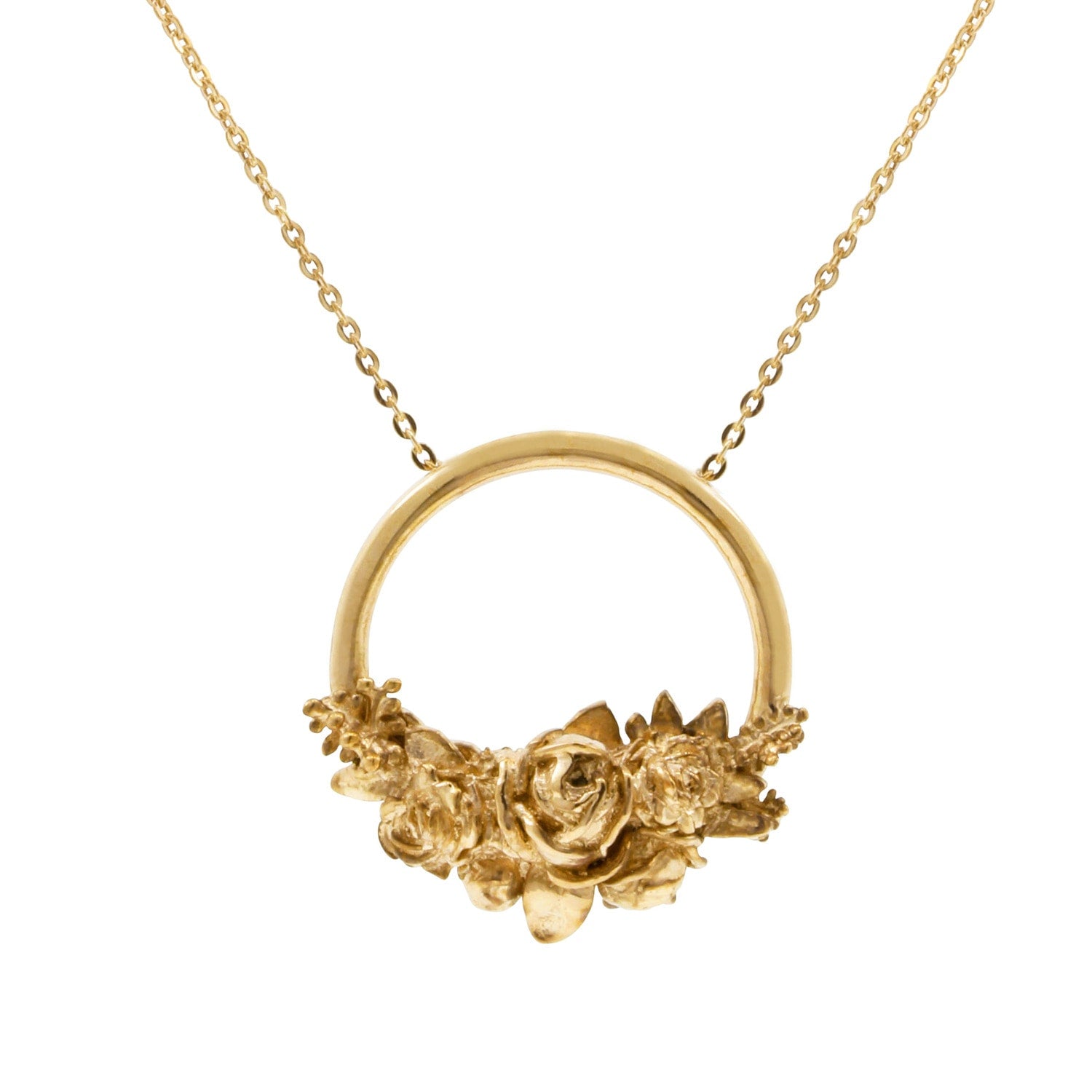 Rose Halo Necklace - Gold