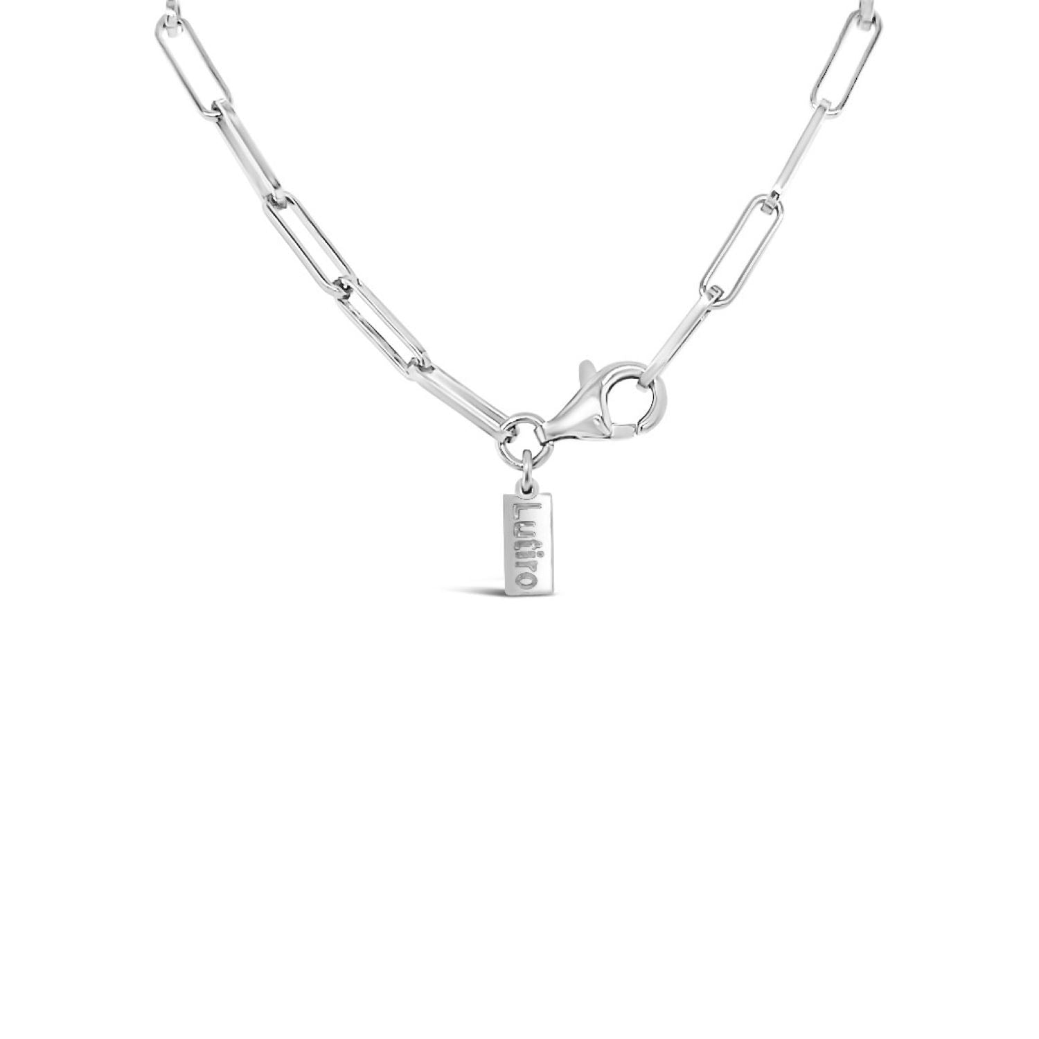 Paperclip Chain With Colored Stone Canary