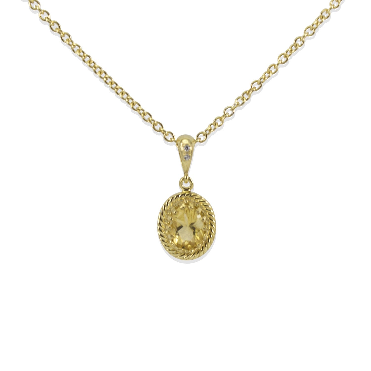 Luccichio Gold Vermeil Citrine Necklace