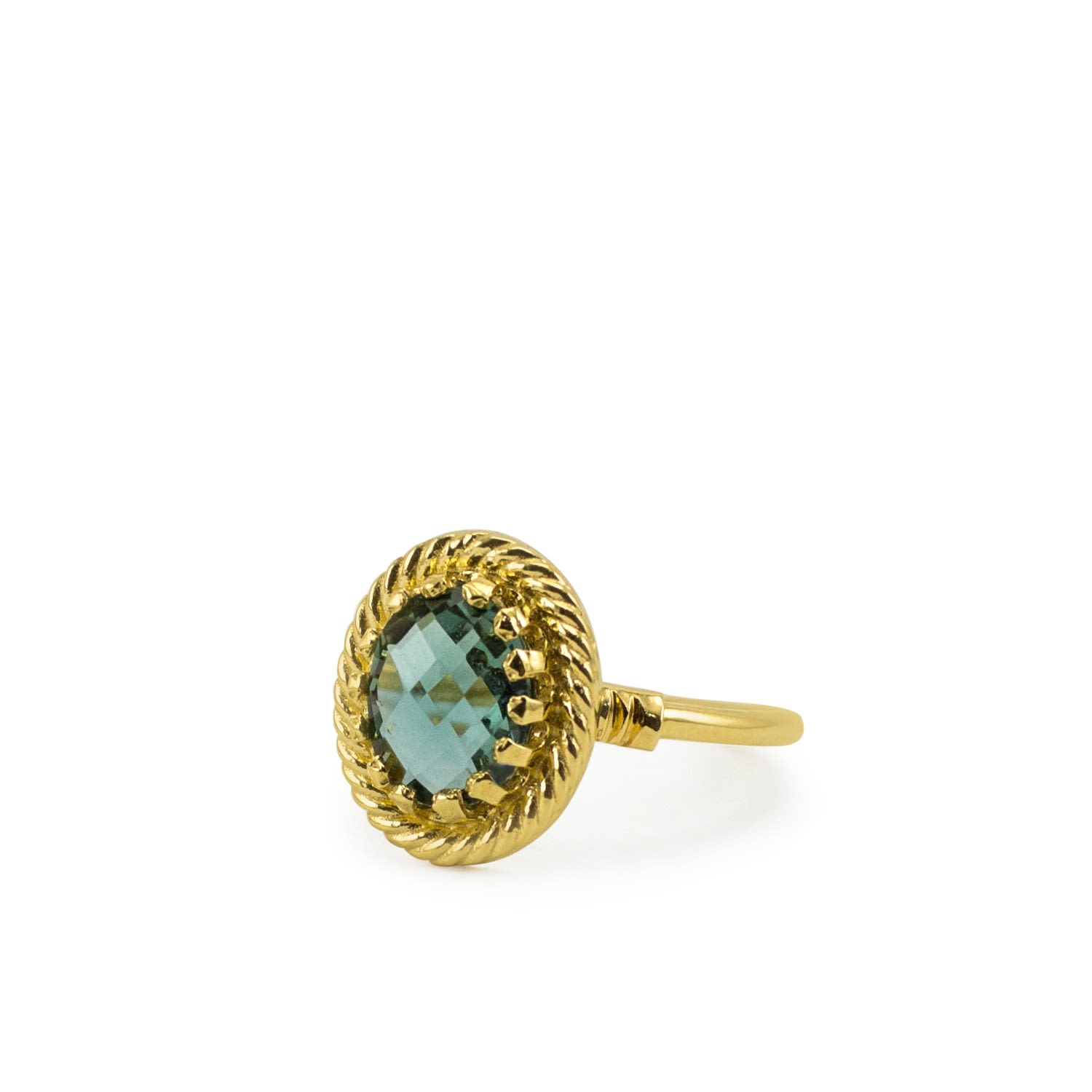 Luccichio Green Agate Stacking Ring