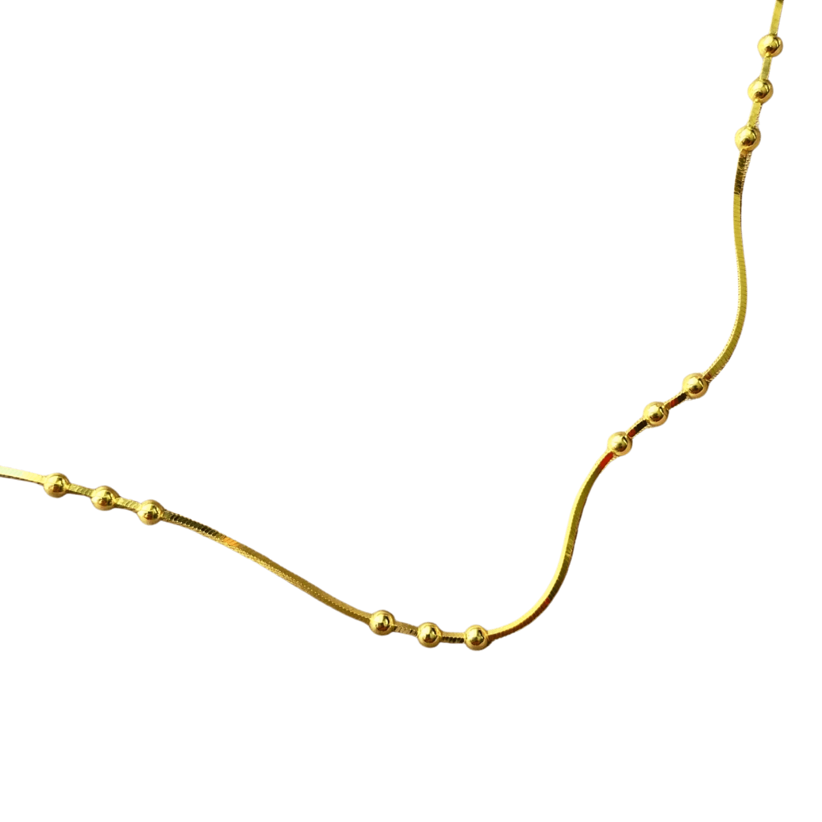 Three Bead Sterling Silver Chain Satellite Necklace