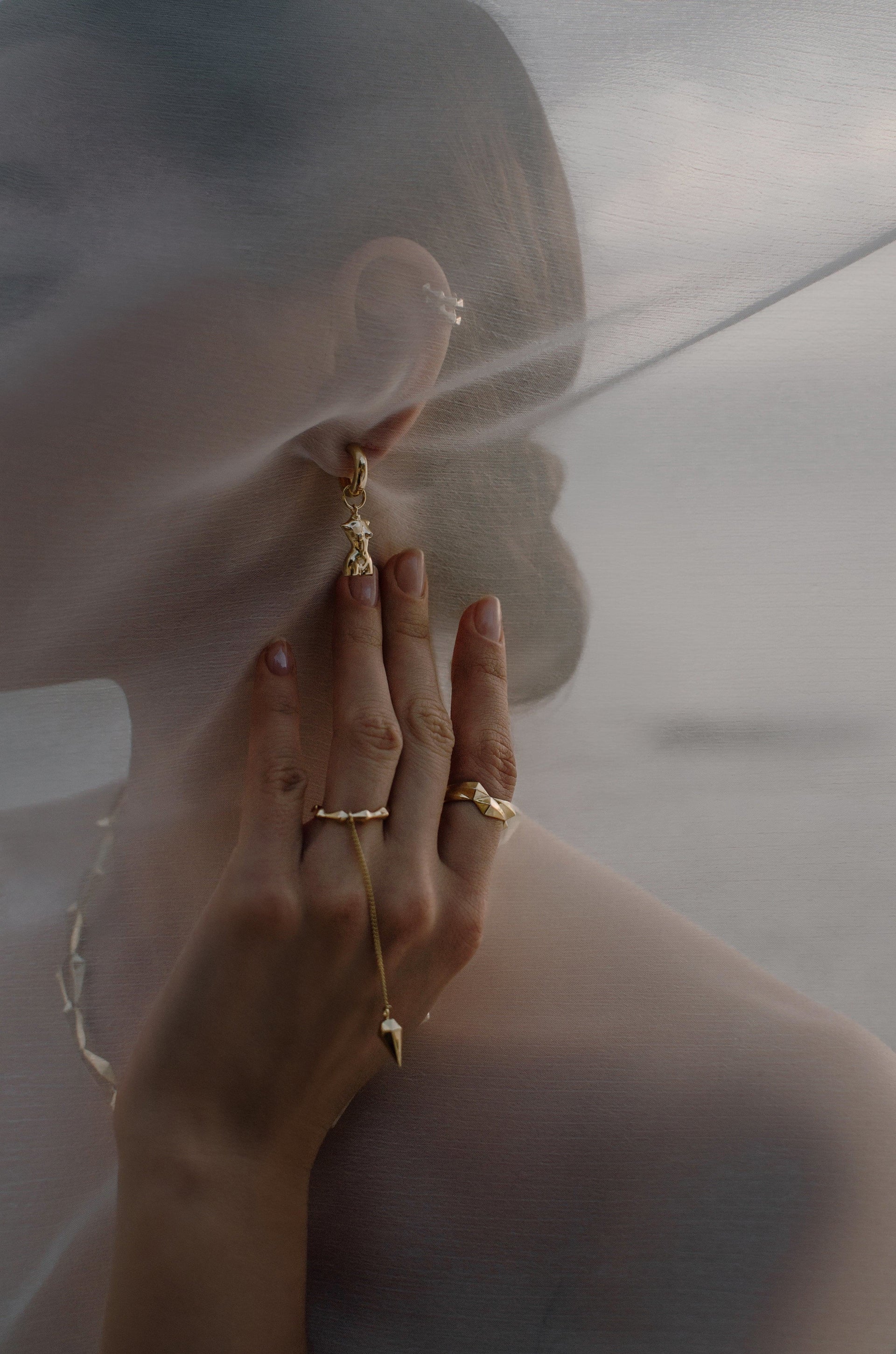 My Girl Gold Hoop Earrings With Gold Pendant