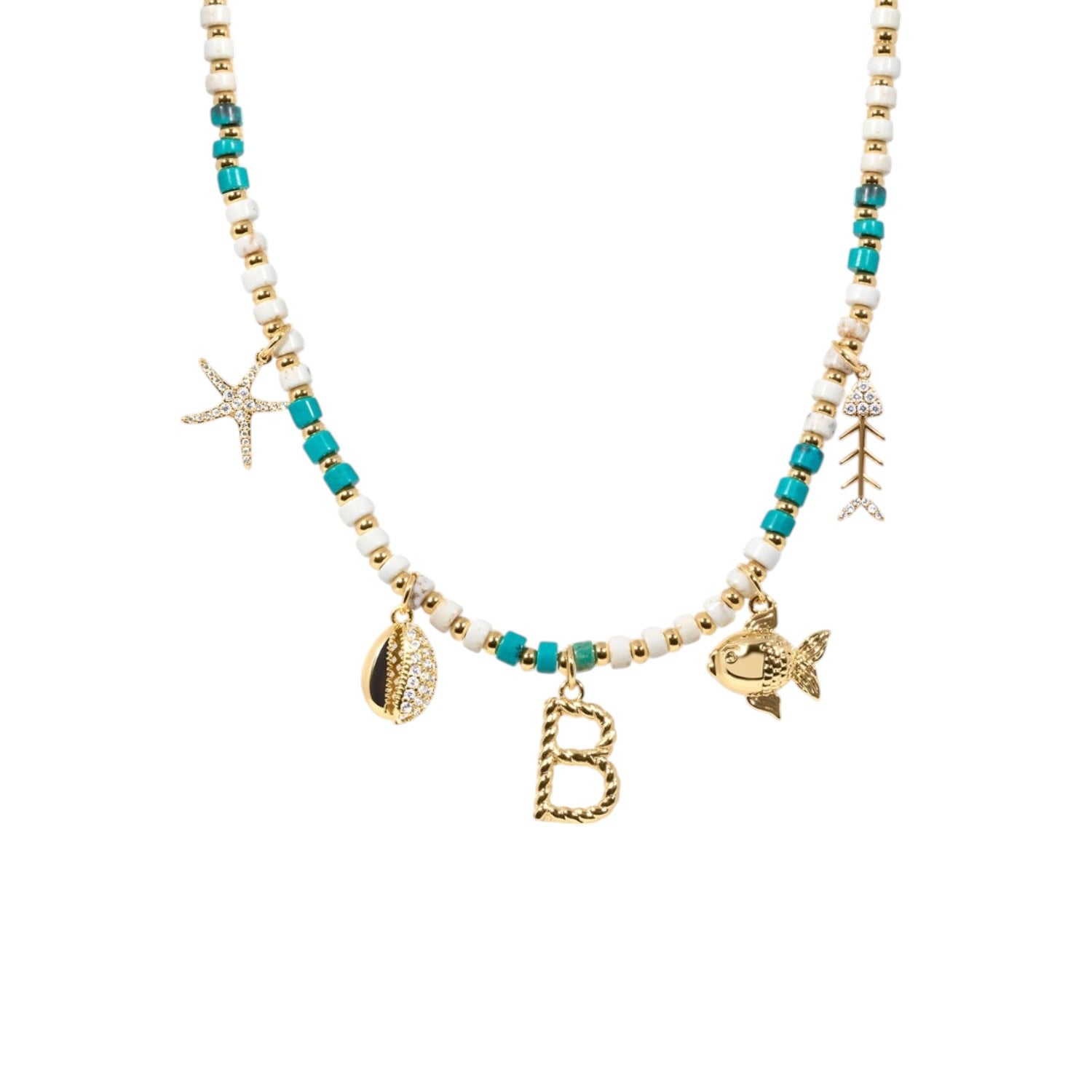 Mykonos Personalized Charm Necklace