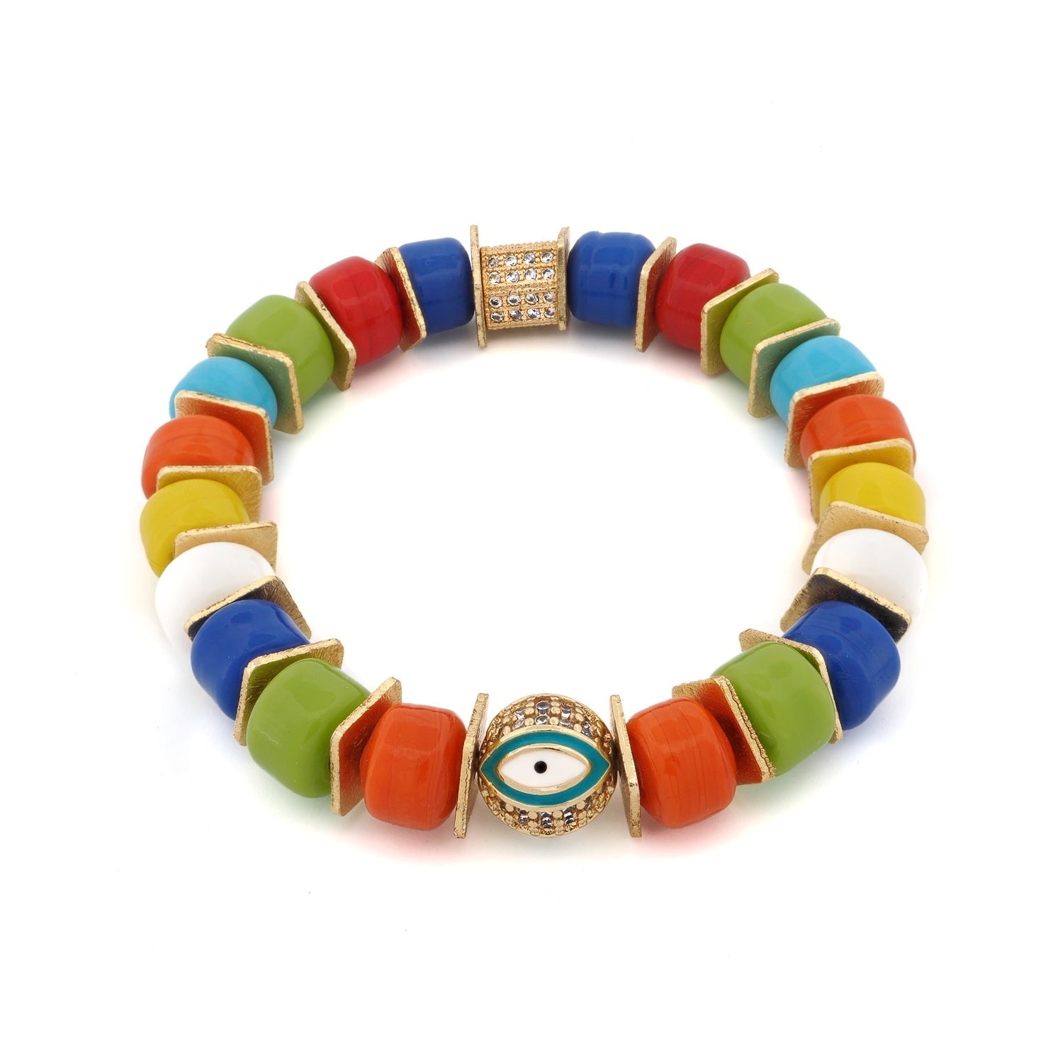 Mystic Bloom Evil Eye Bracelet - Multicolour