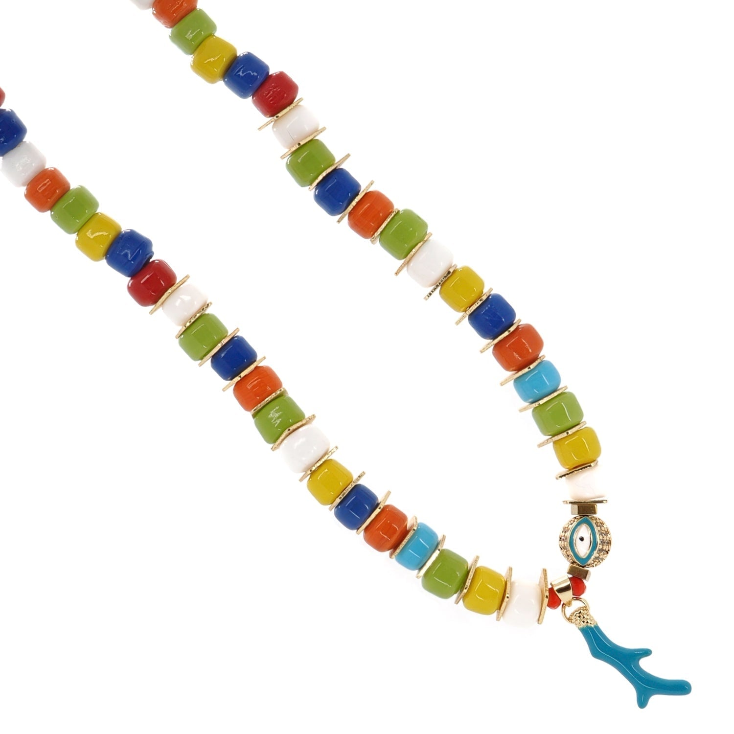 Mystic Energy Multicolor Evil Eye Choker Necklace - Multicolor