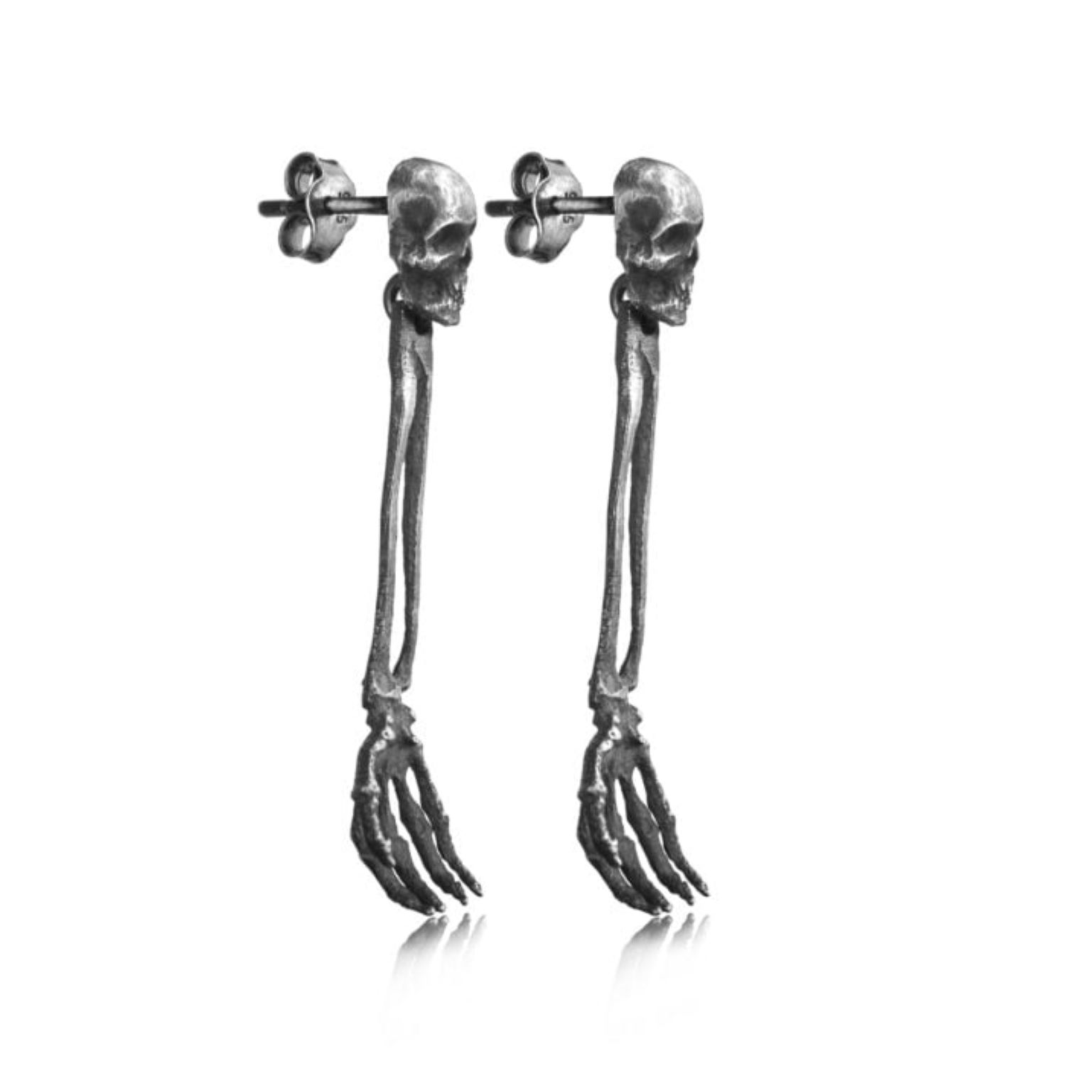 Mystic Hand Earrings In Sterling Silver