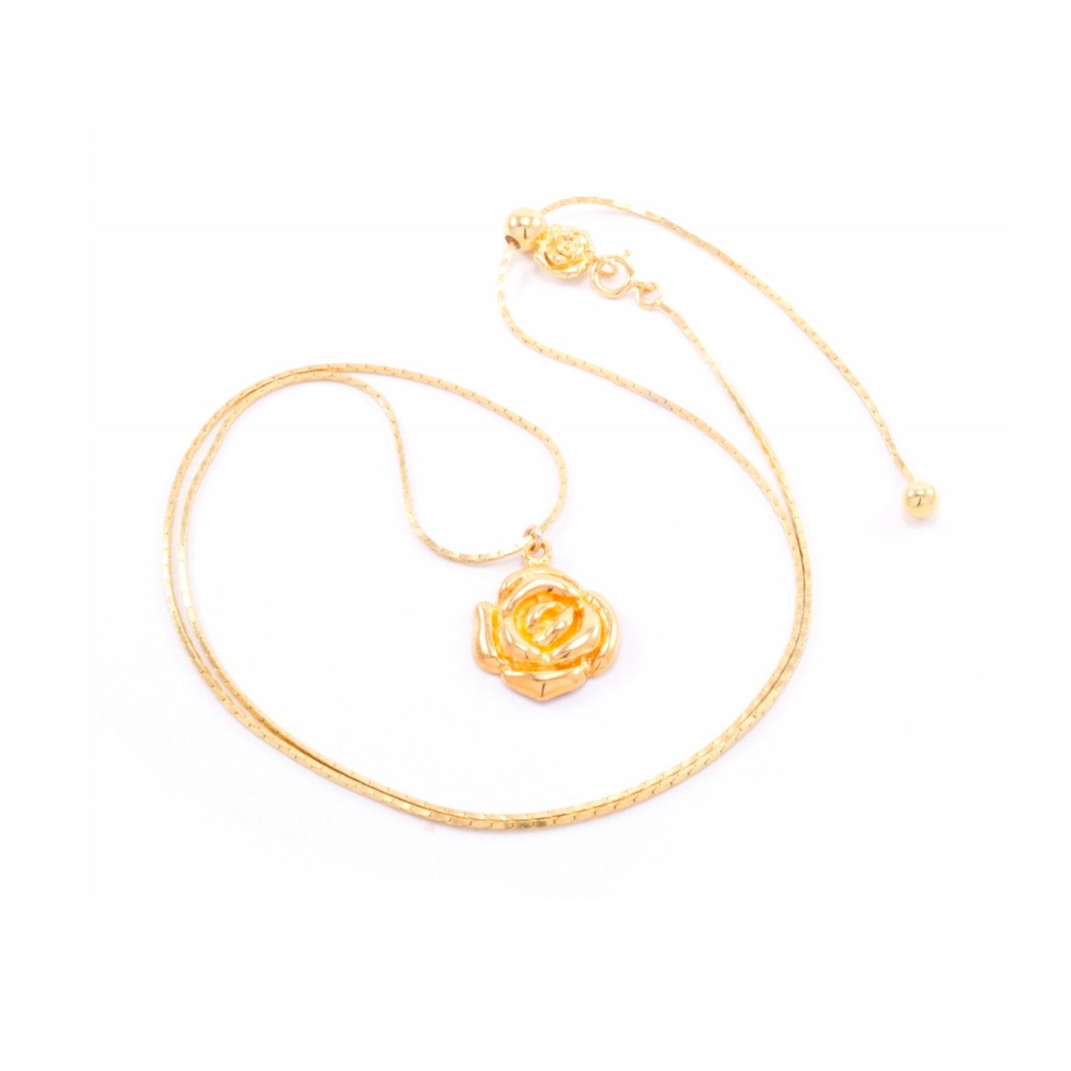 Mystic Rose Adjustable Necklace, Gold, As Seen On Olivia Culpo