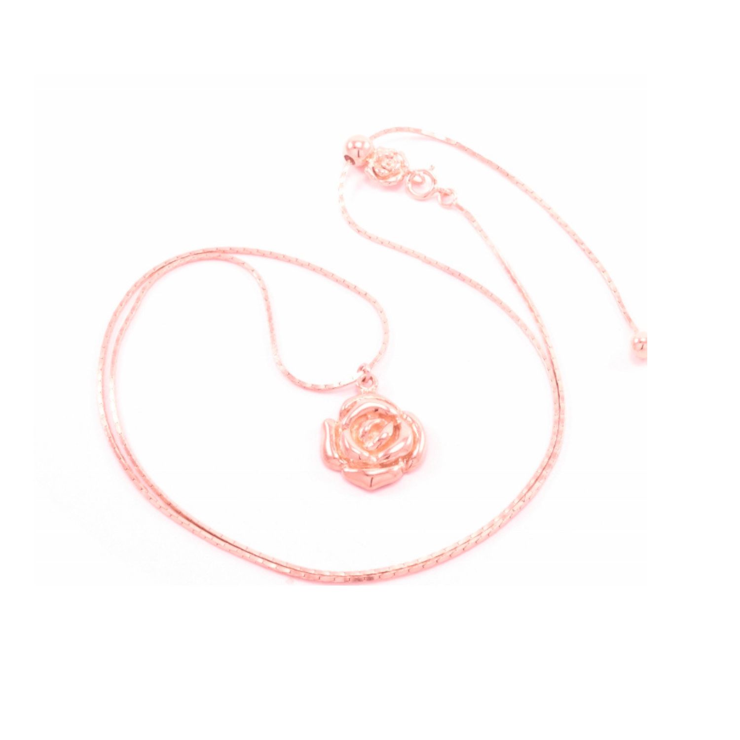 Mystic Rose Adjustable Necklace, Rose Gold