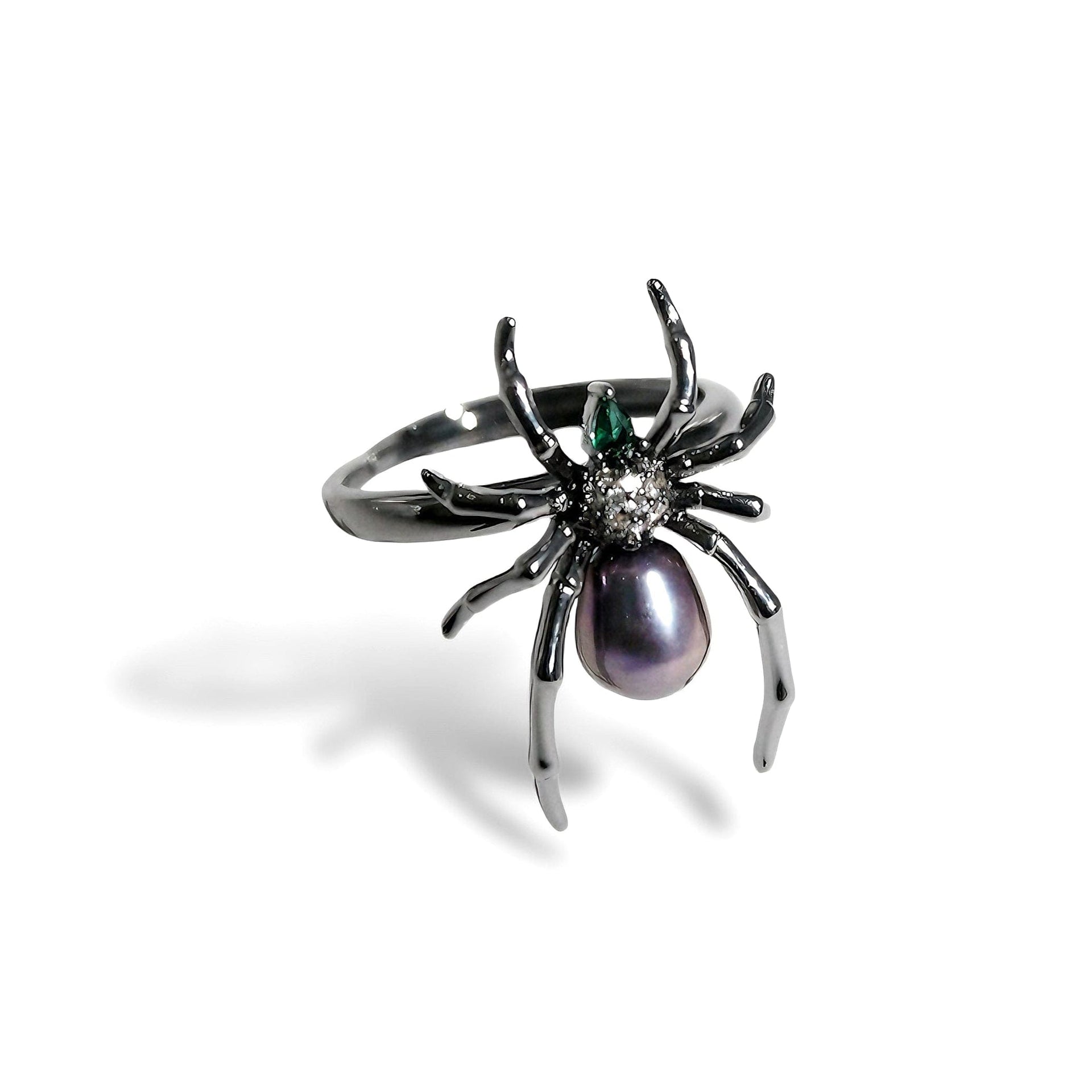 Mystic Spider Purple Pearl Ring