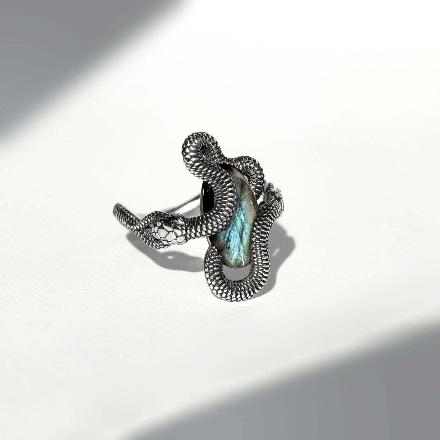 Mythical Serpent Labradorite And Sterling Silver Ring