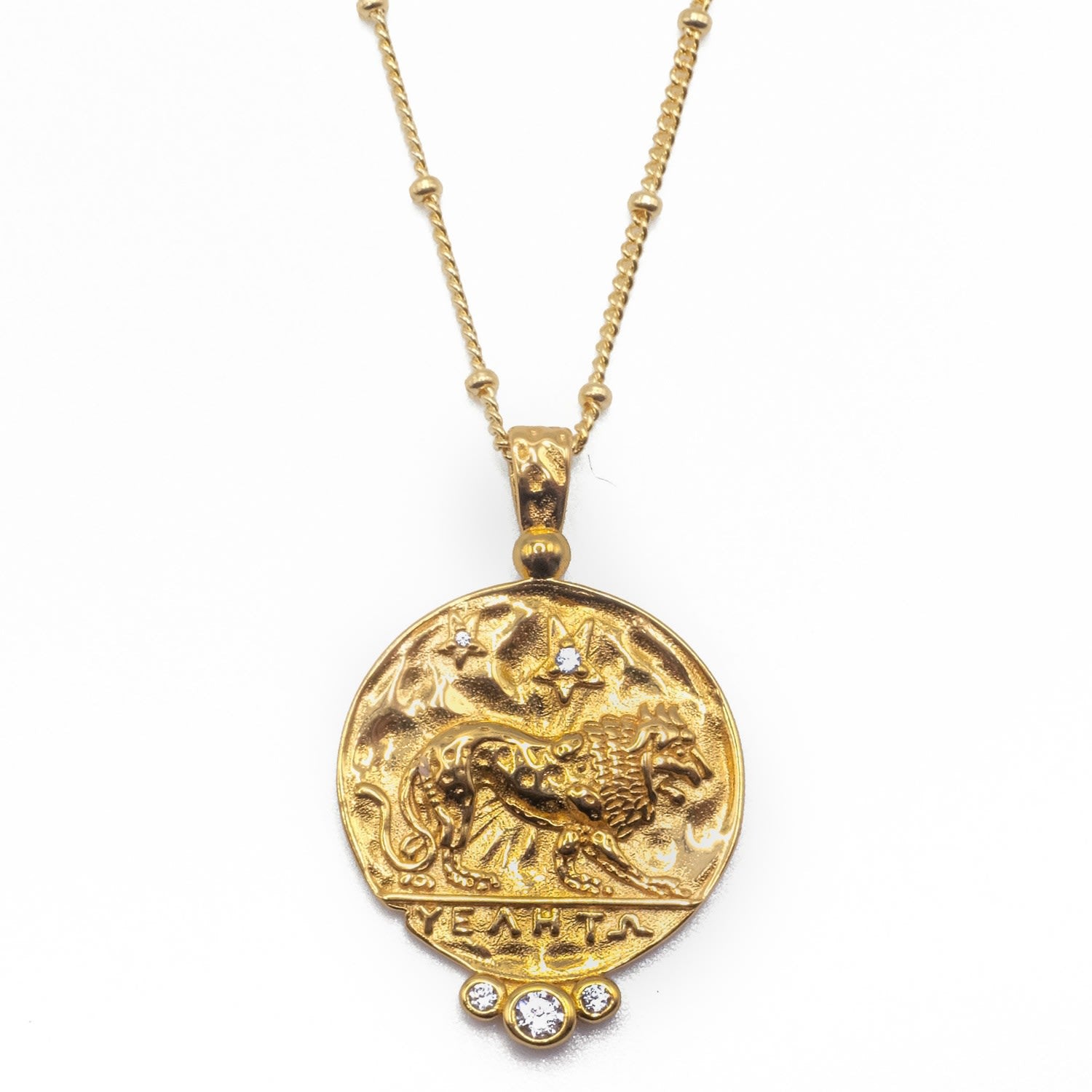 Clio Lion Necklace - Gold