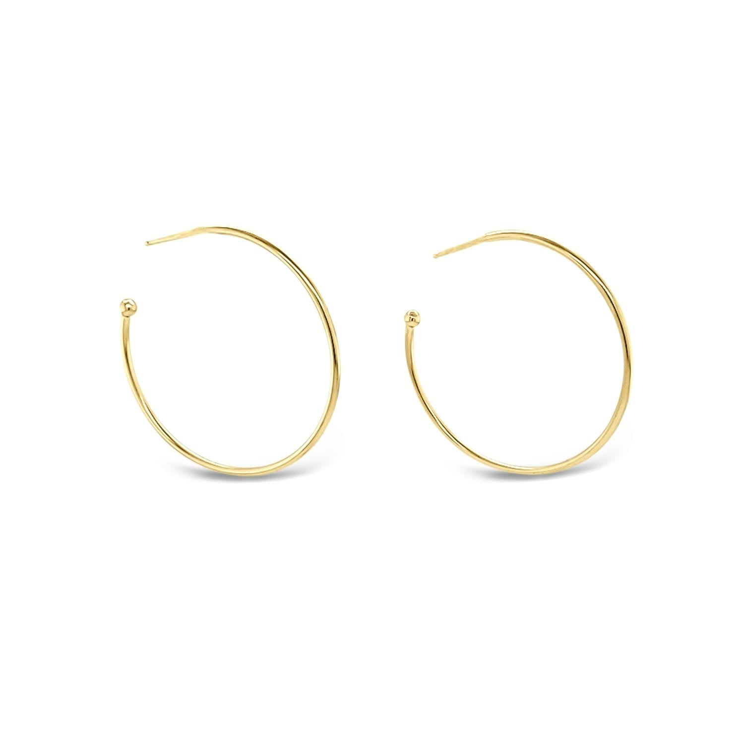 Hoop Earrings 35Mm - Gold