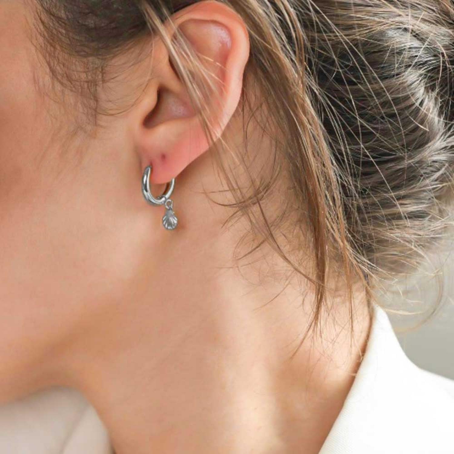 Silver Shelley Hoops