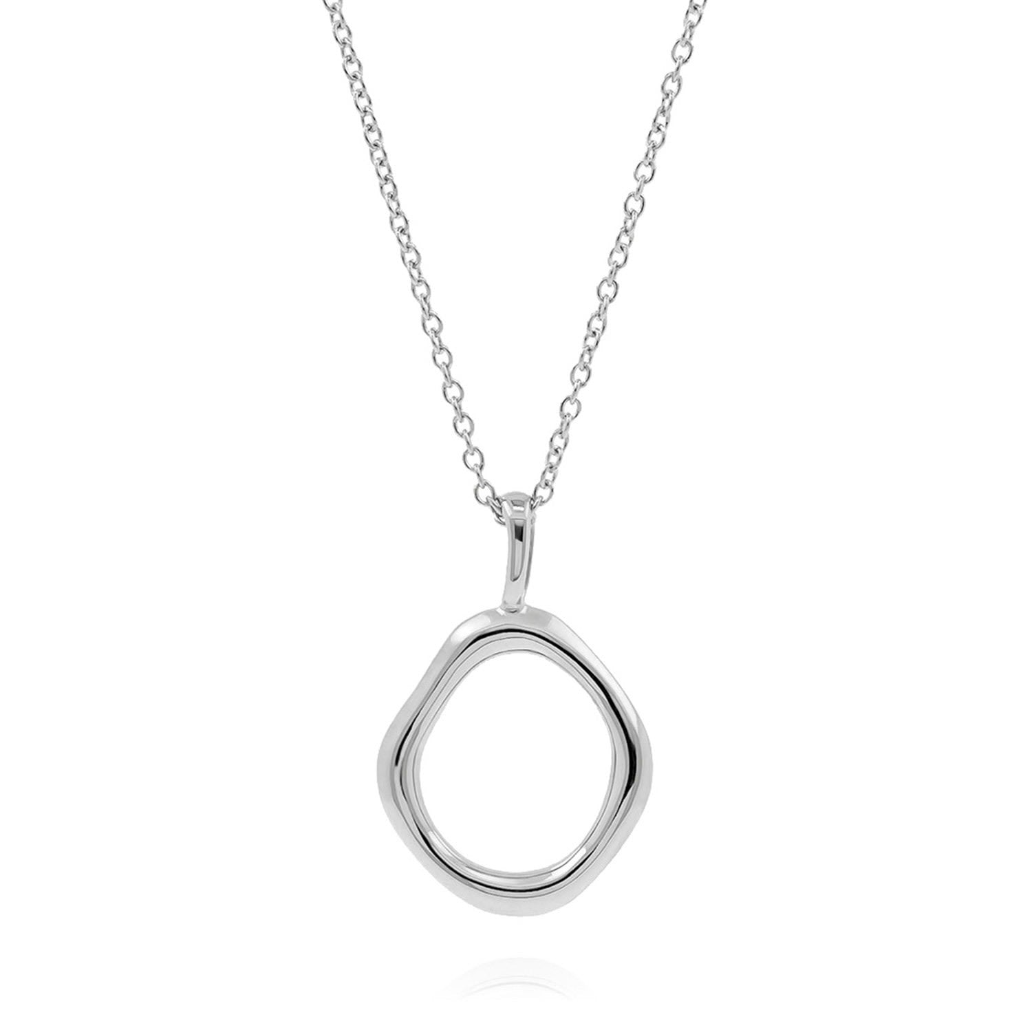 Silver Organic Pendant Necklace