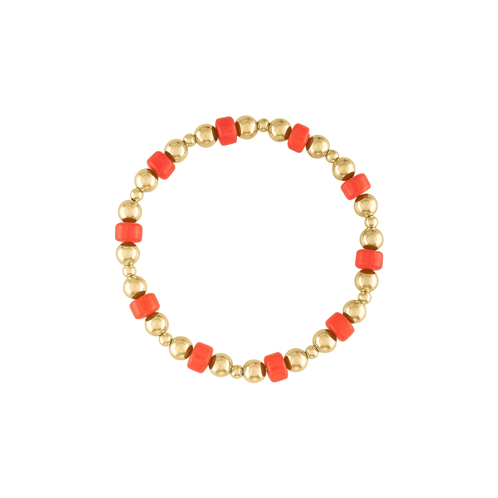 Flora Coral Heishi Bracelet